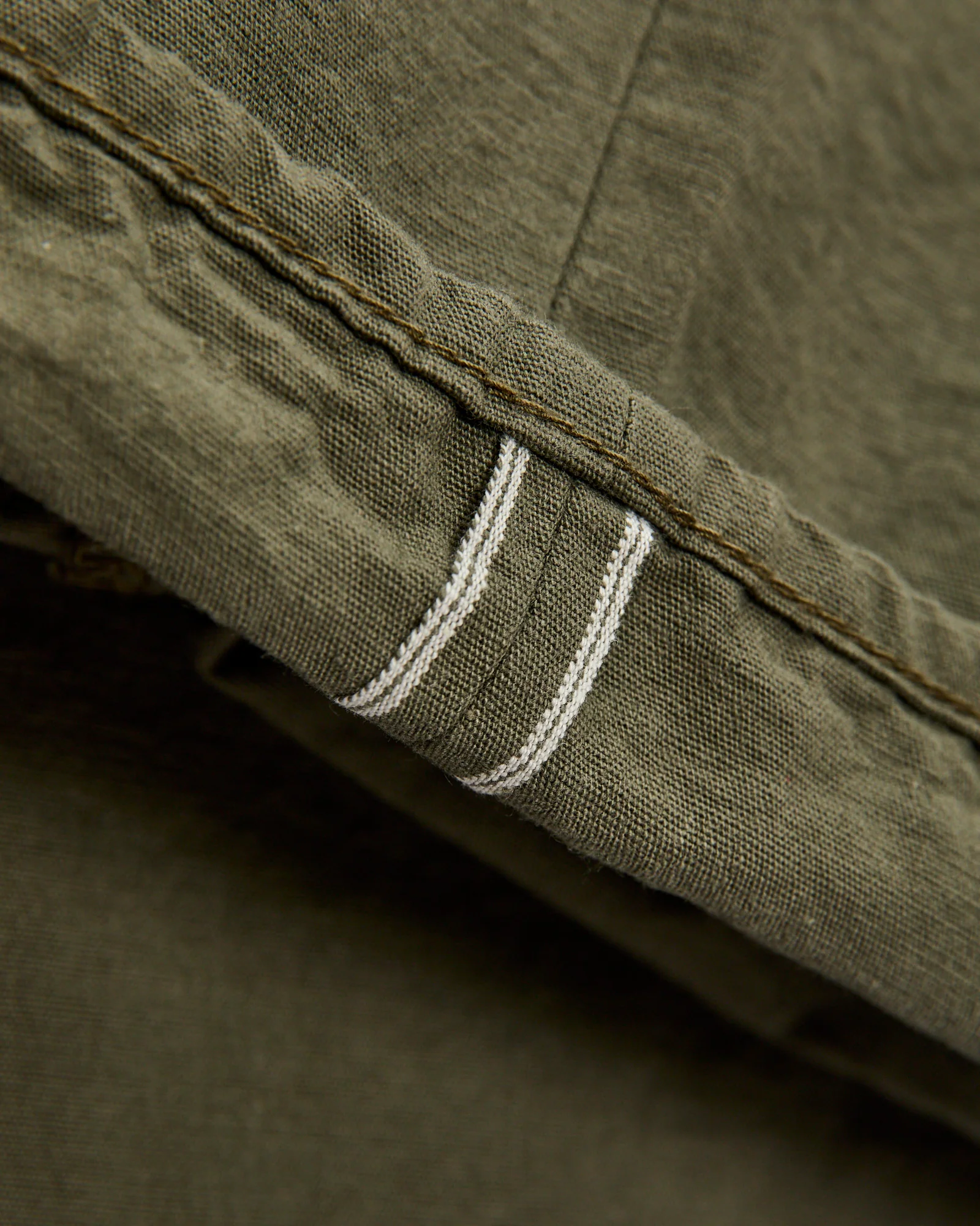 200-8GG "Green Betacham" 8oz Selvedge Chambray Pants - Wide Straight Fit - Image 8