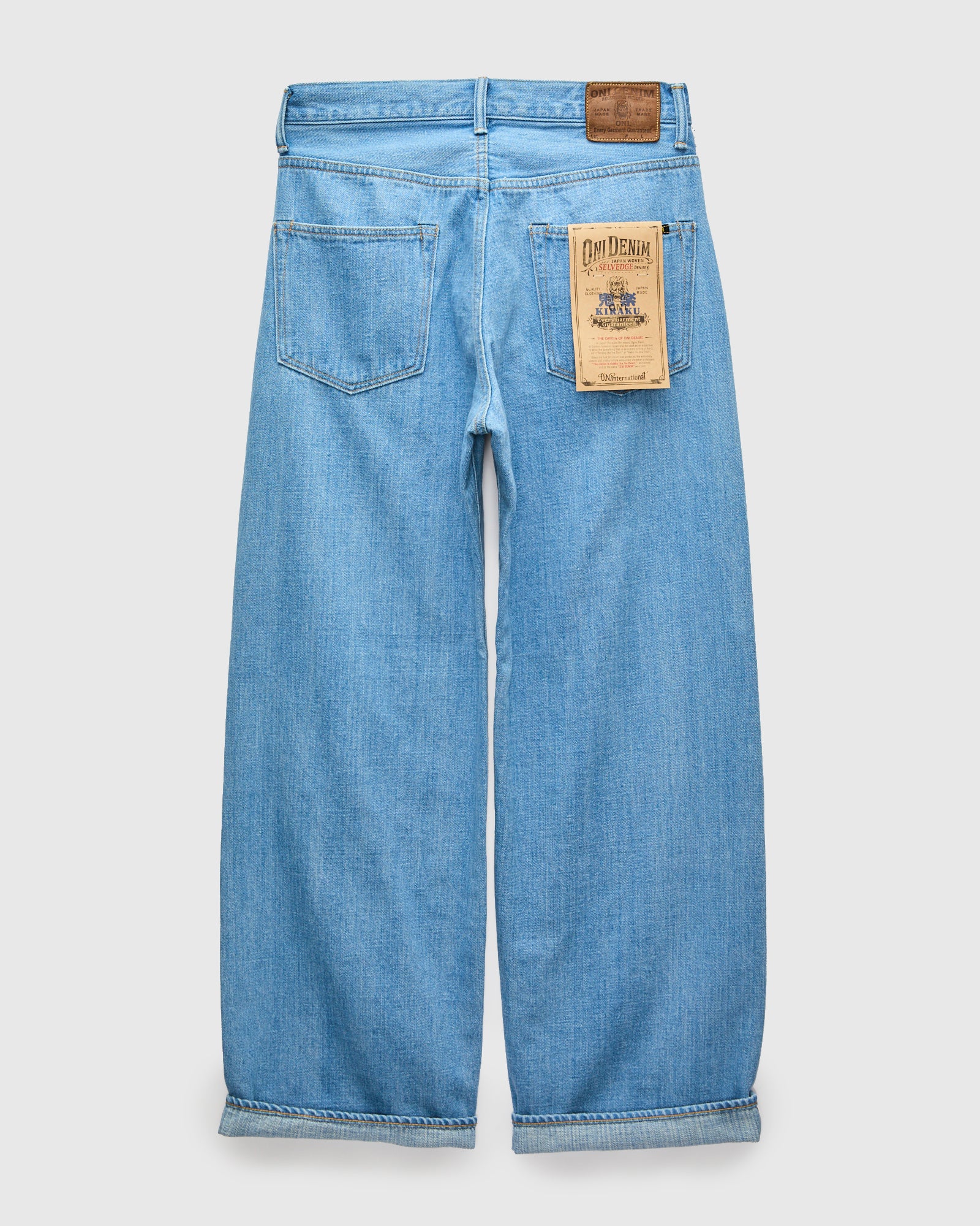 222-Kiraku-BB "Bio Bleach" 12oz Washed Selvedge Denim - Super Wide Straight Fit - Image 3