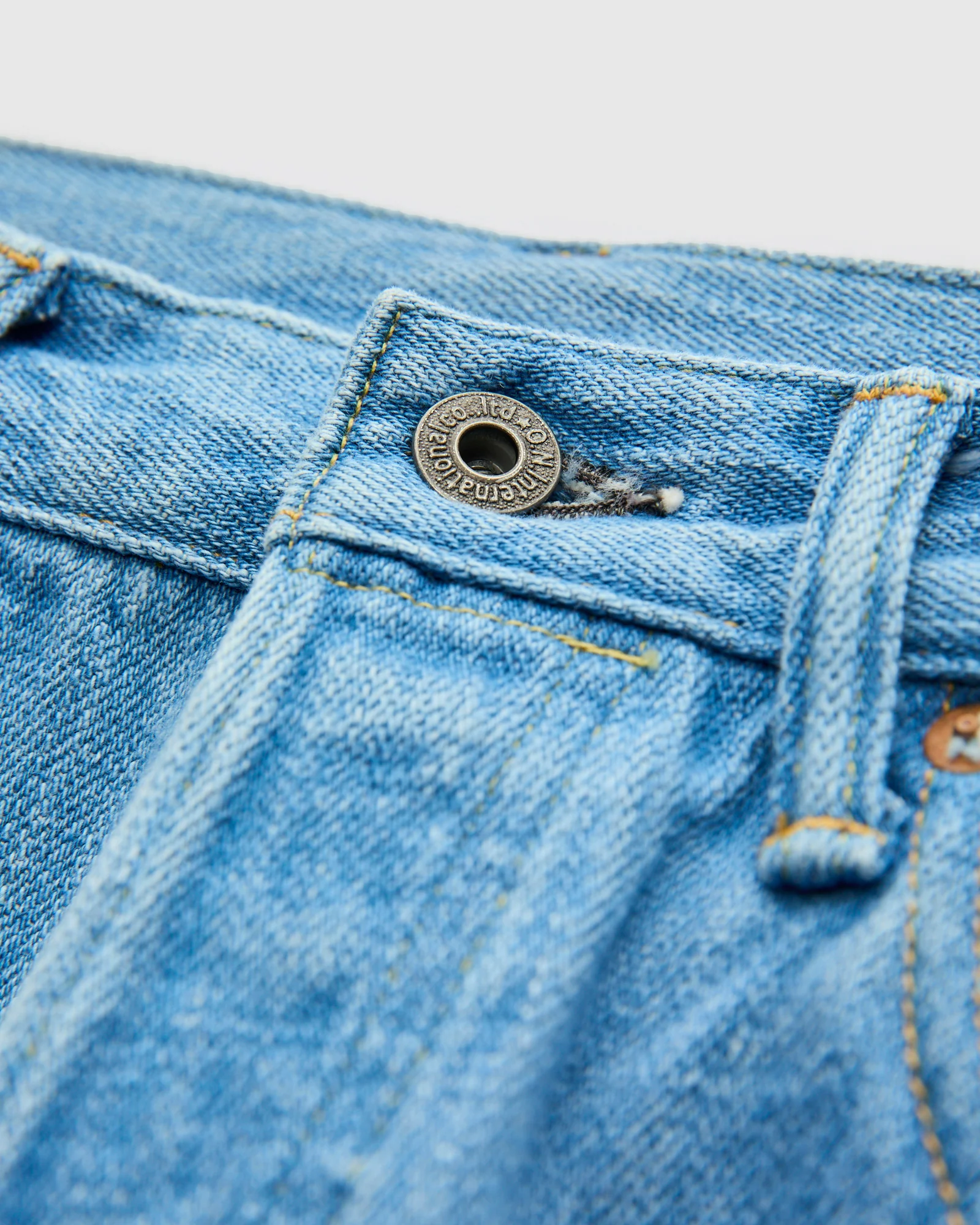222-Kiraku-BB "Bio Bleach" 12oz Washed Selvedge Denim - Super Wide Straight Fit - Image 6