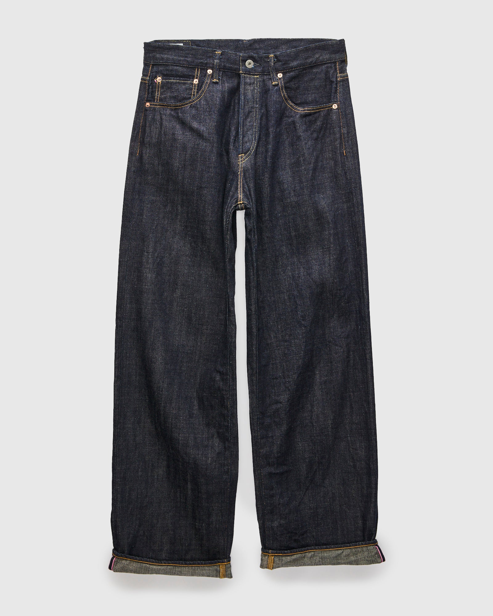 222-Kiraku "Natural Indigo" 12oz Selvedge Denim - Super Wide Straight Fit - Image 2