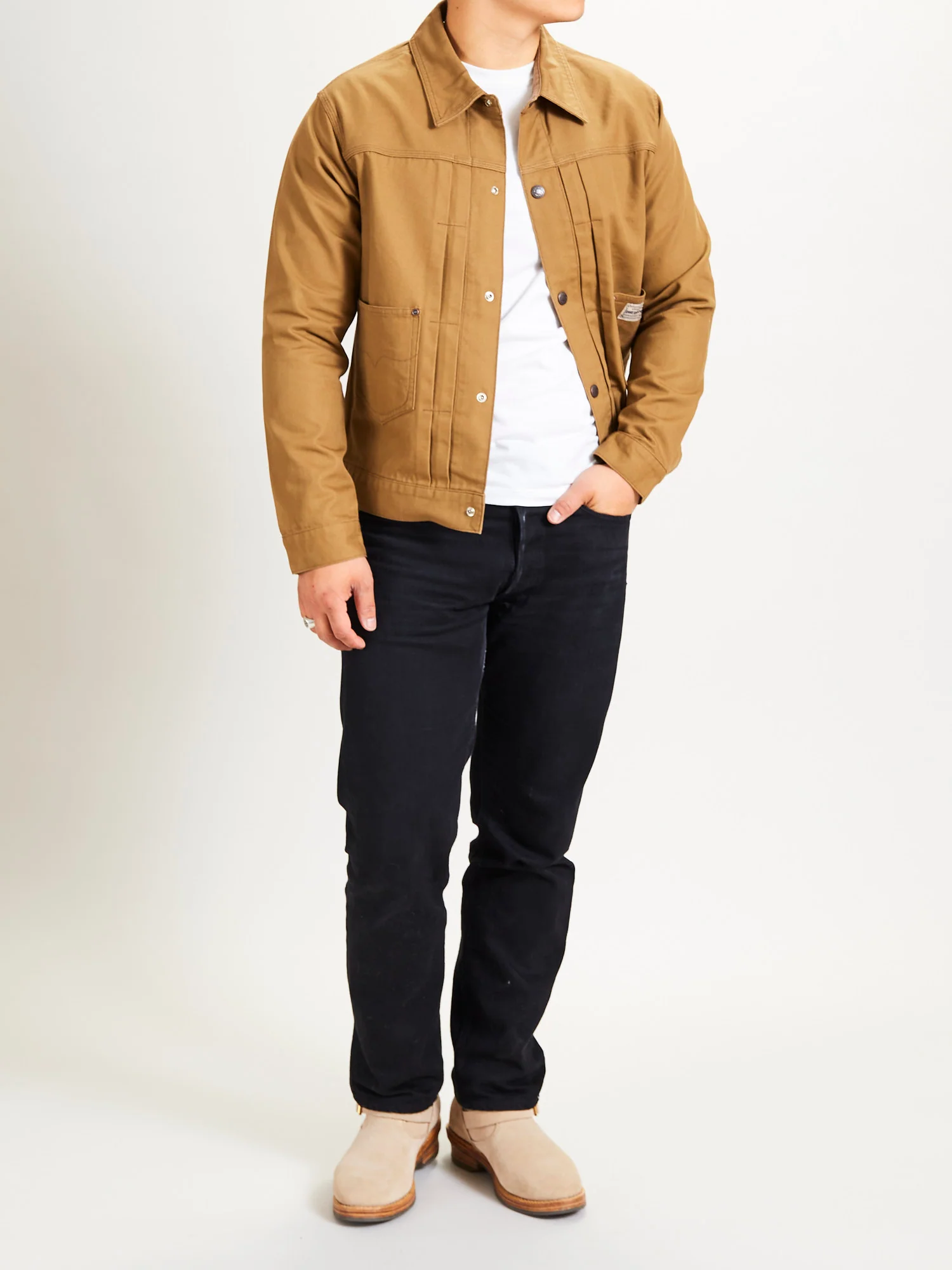 222WJ Duck Canvas Jacket in Brown - Image 11