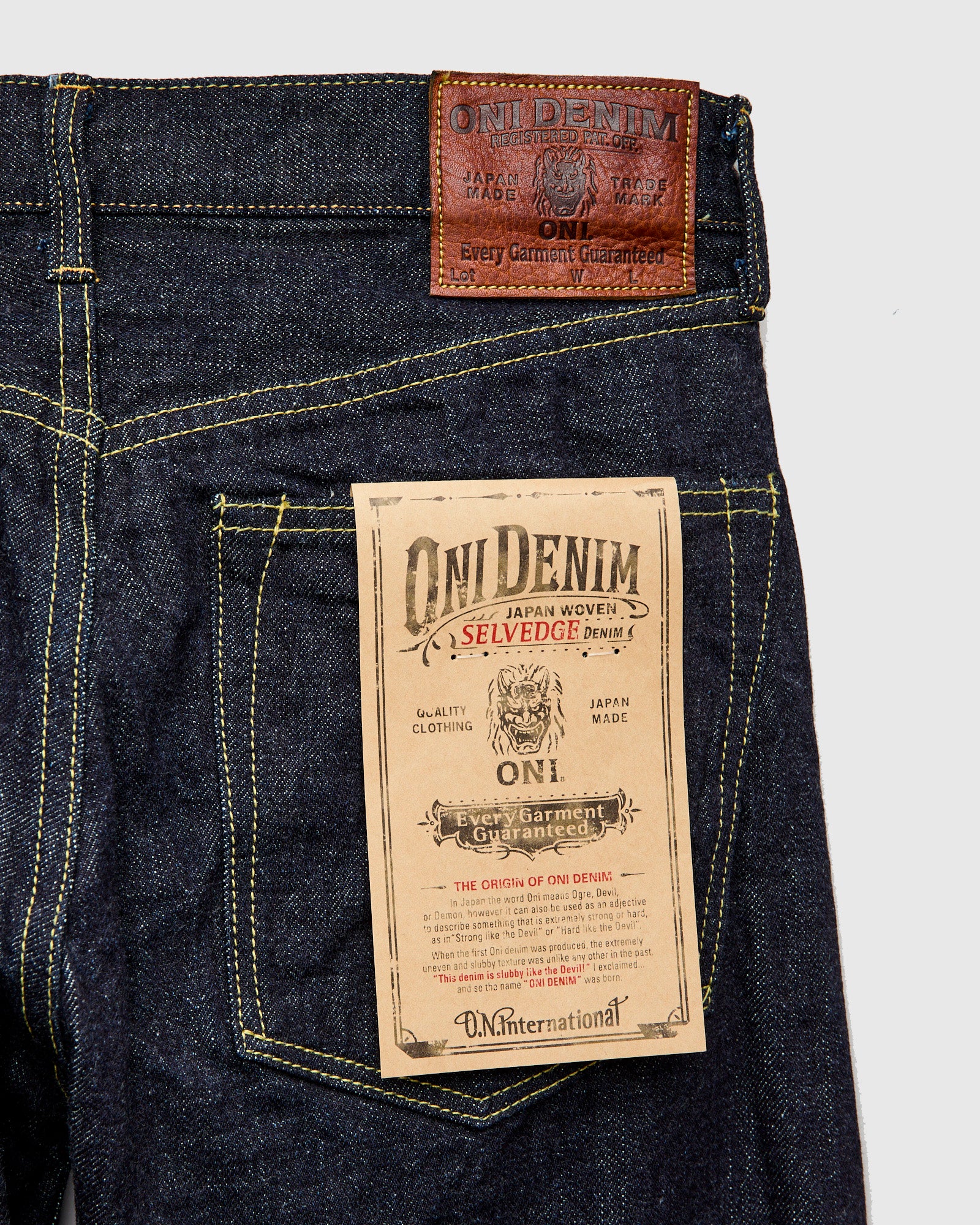 ONI-246 "Low Tension" 15oz Selvedge Denim - Clean Straight Fit - Image 4