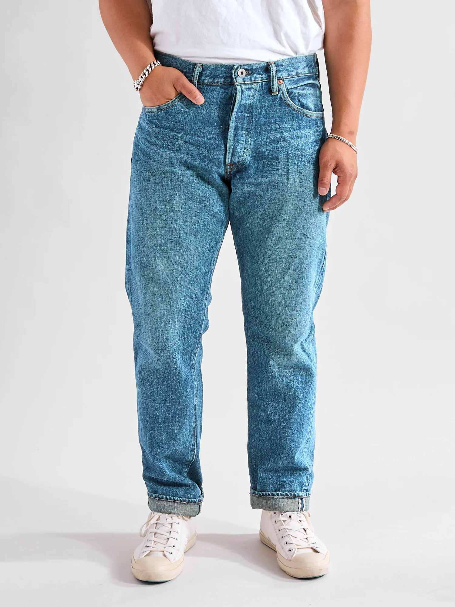 246-USED "Ishikawadai" 15oz Washed Selvedge Denim - Clean Straight Fit - Image 2