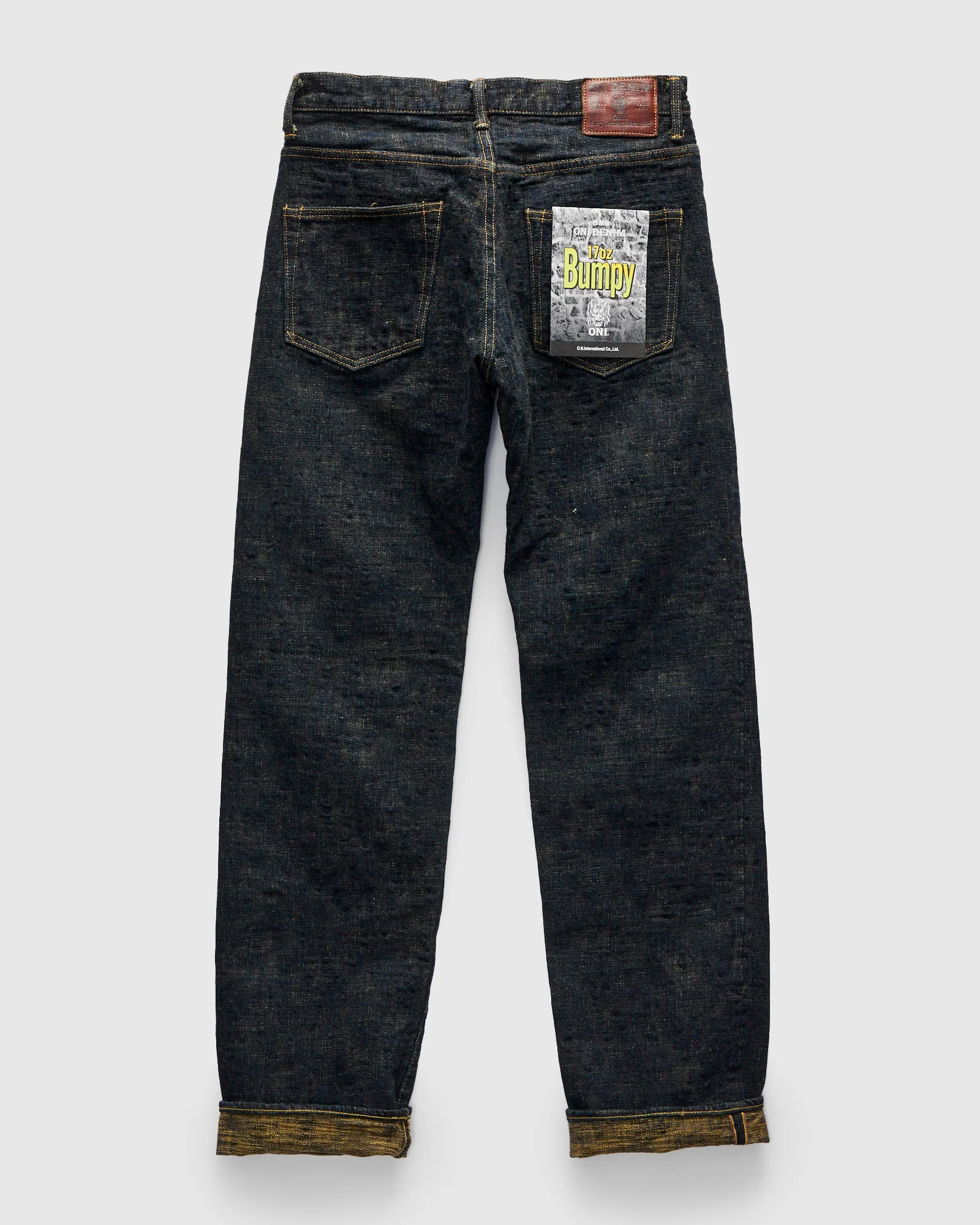 277-Bumpy "Oudo Ochre Overdye" 17oz Selvedge Denim - Just-Right Straight Fit - Image 4