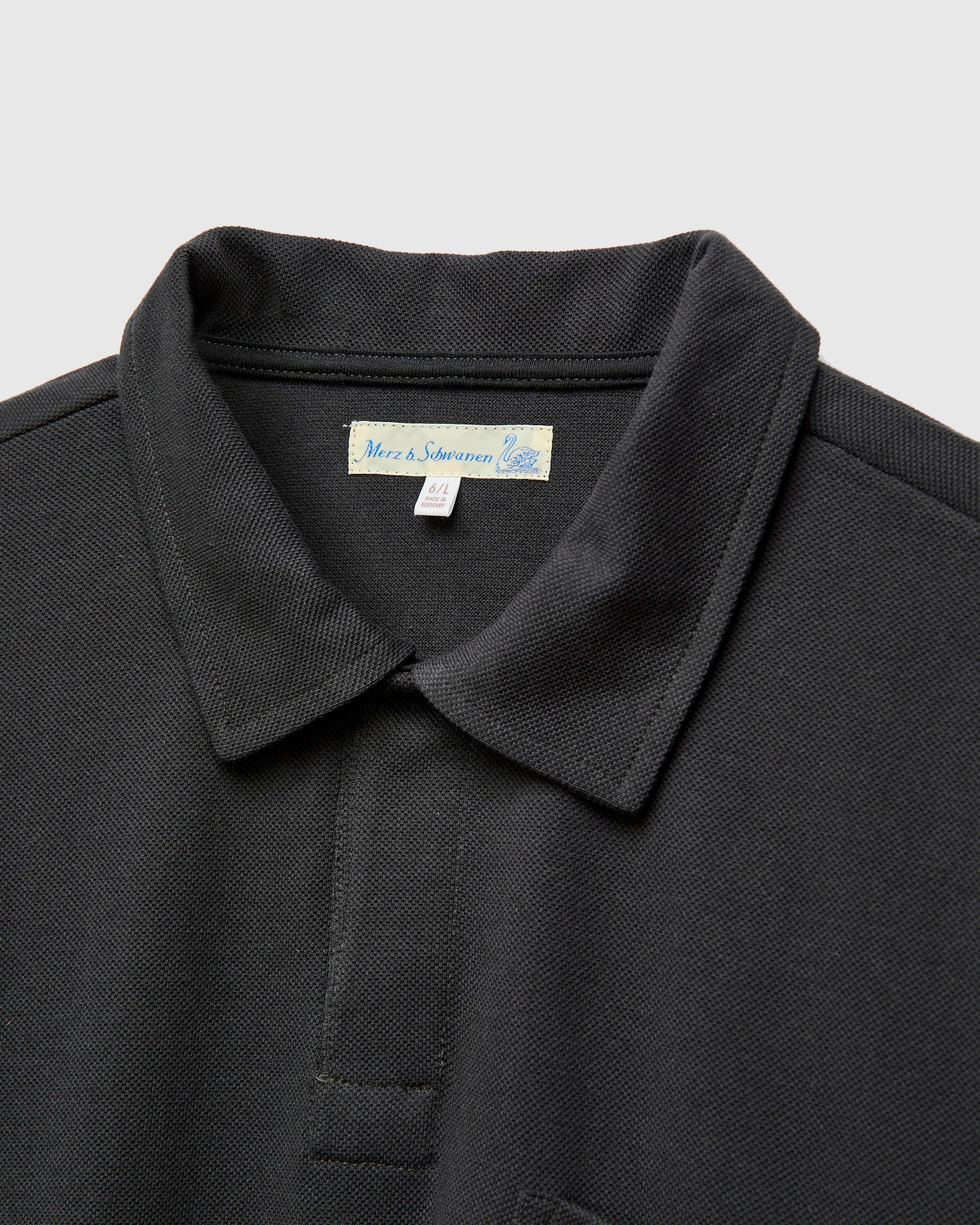 2PKPL "Good Originals" Loopwheel Polo Shirt in Charcoal - Image 3