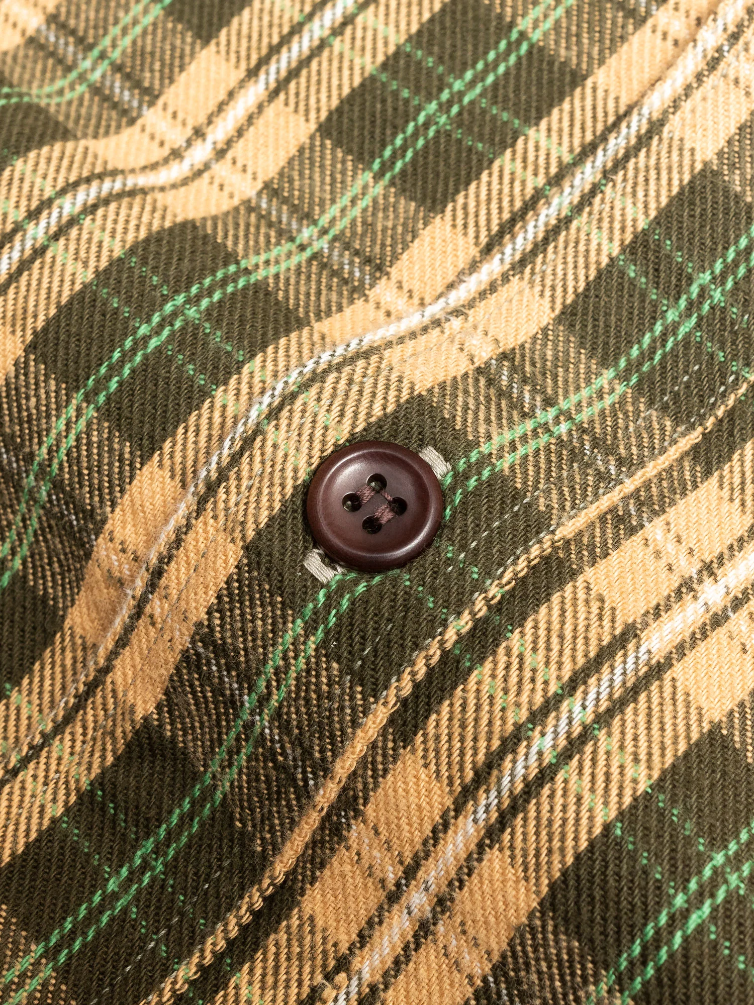 3022 Brushed Flannel Shirt in Beige - Image 6