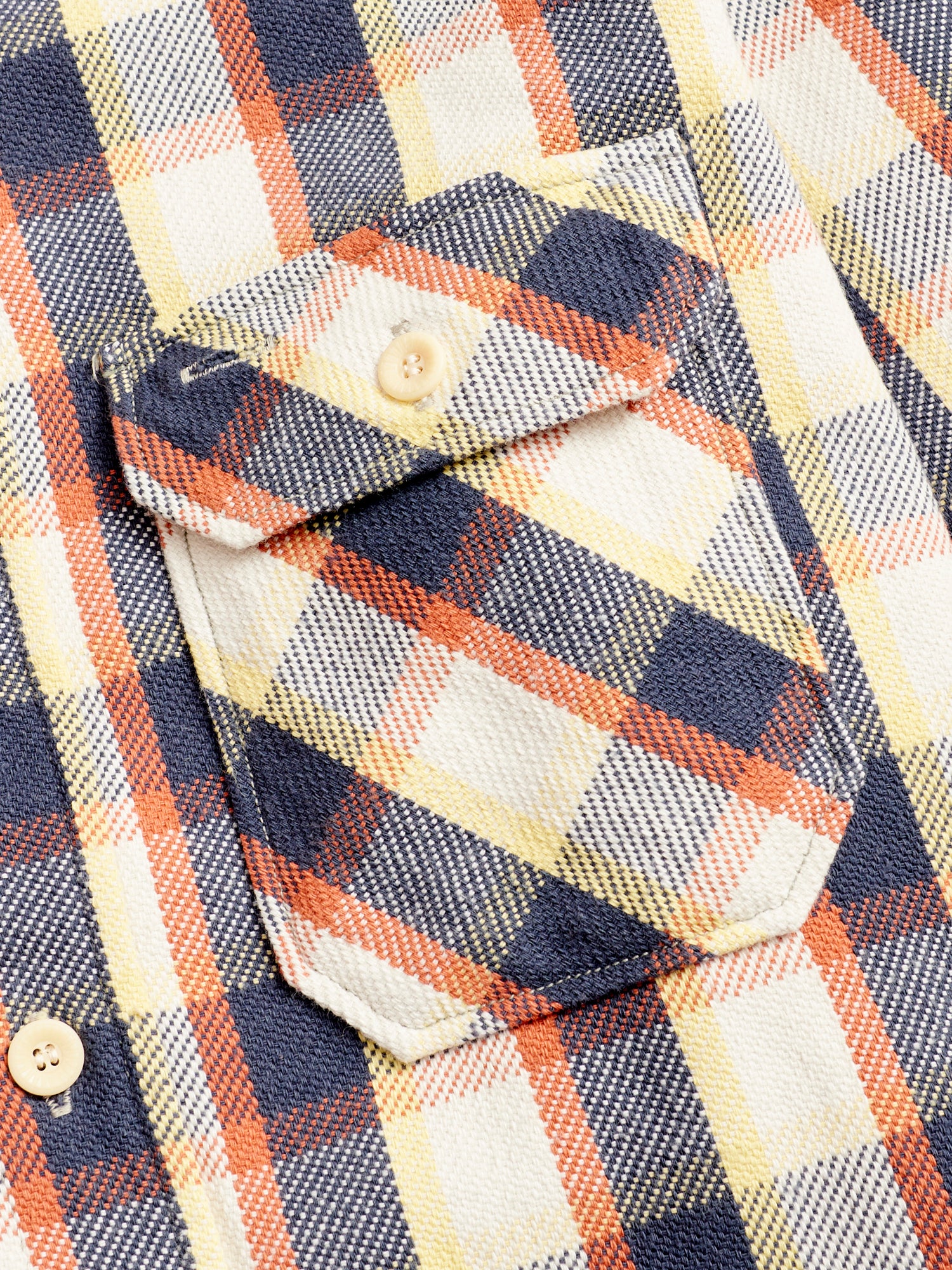3104 Plaid Check Flannel Shirt in Navy - Image 4