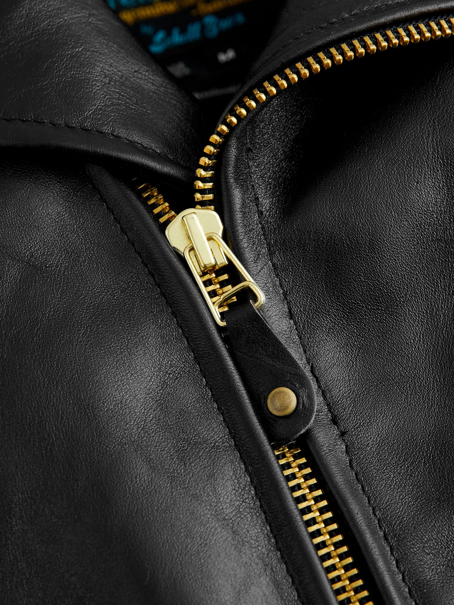 "3sixteen x Schott NYC" 20th Anniversary Horsehide Perfecto Leather Jacket in Black - Image 5