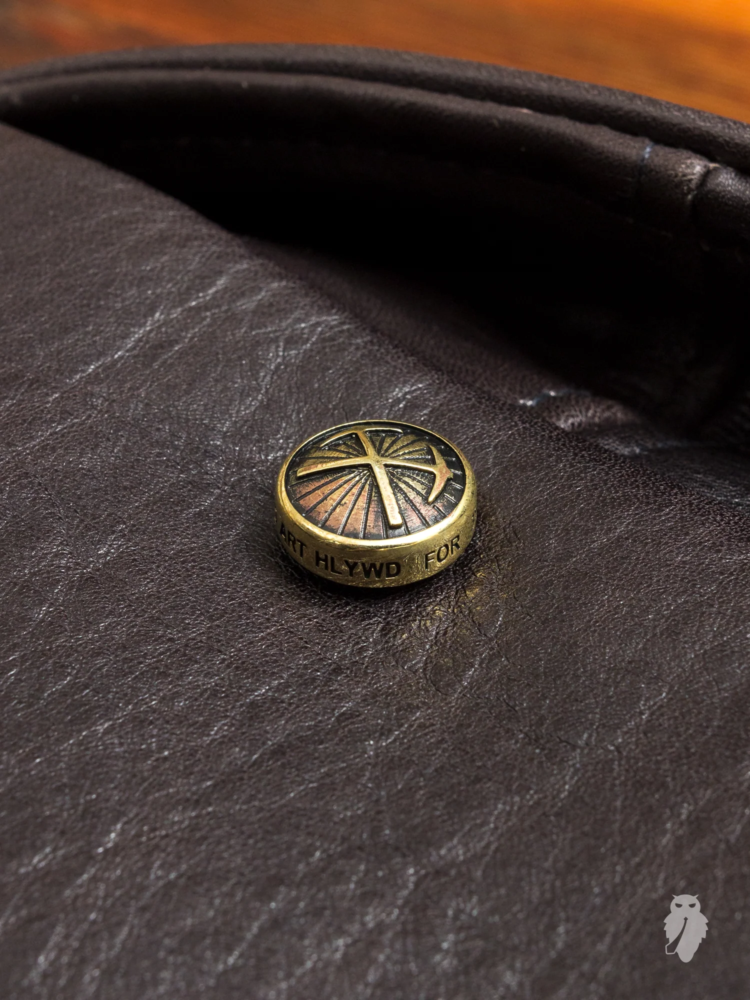 "3sixteen x Schott NYC" Arabica Perfecto Leather Jacket in Brown - Image 11