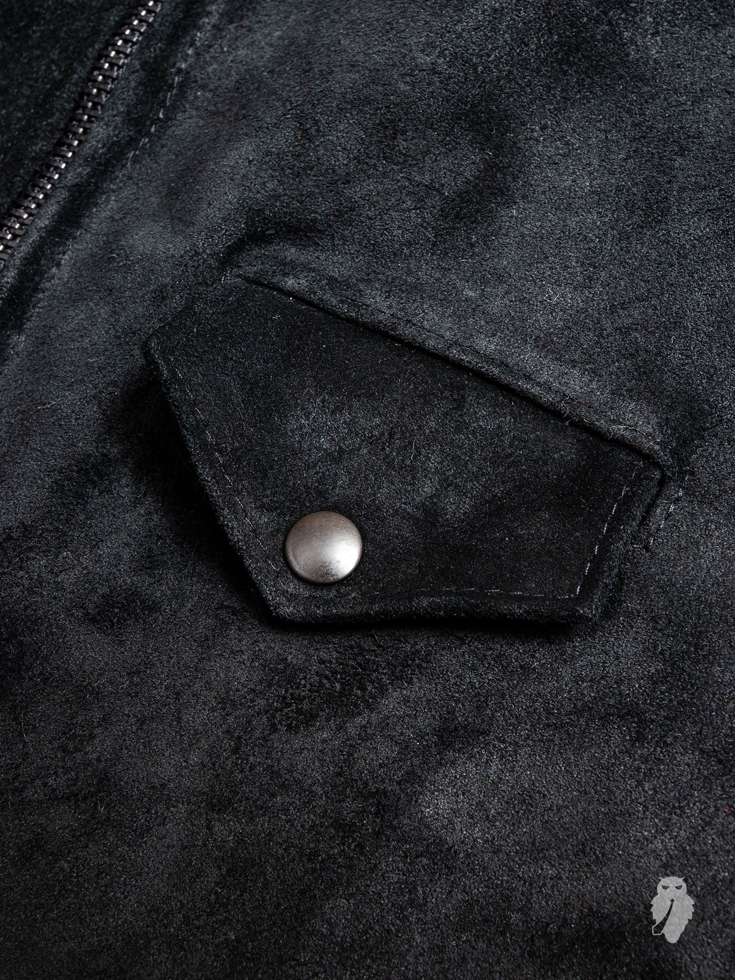 "3sixteen x Schott NYC" Perfecto Leather Jacket in Black Rough-Out - Image 7