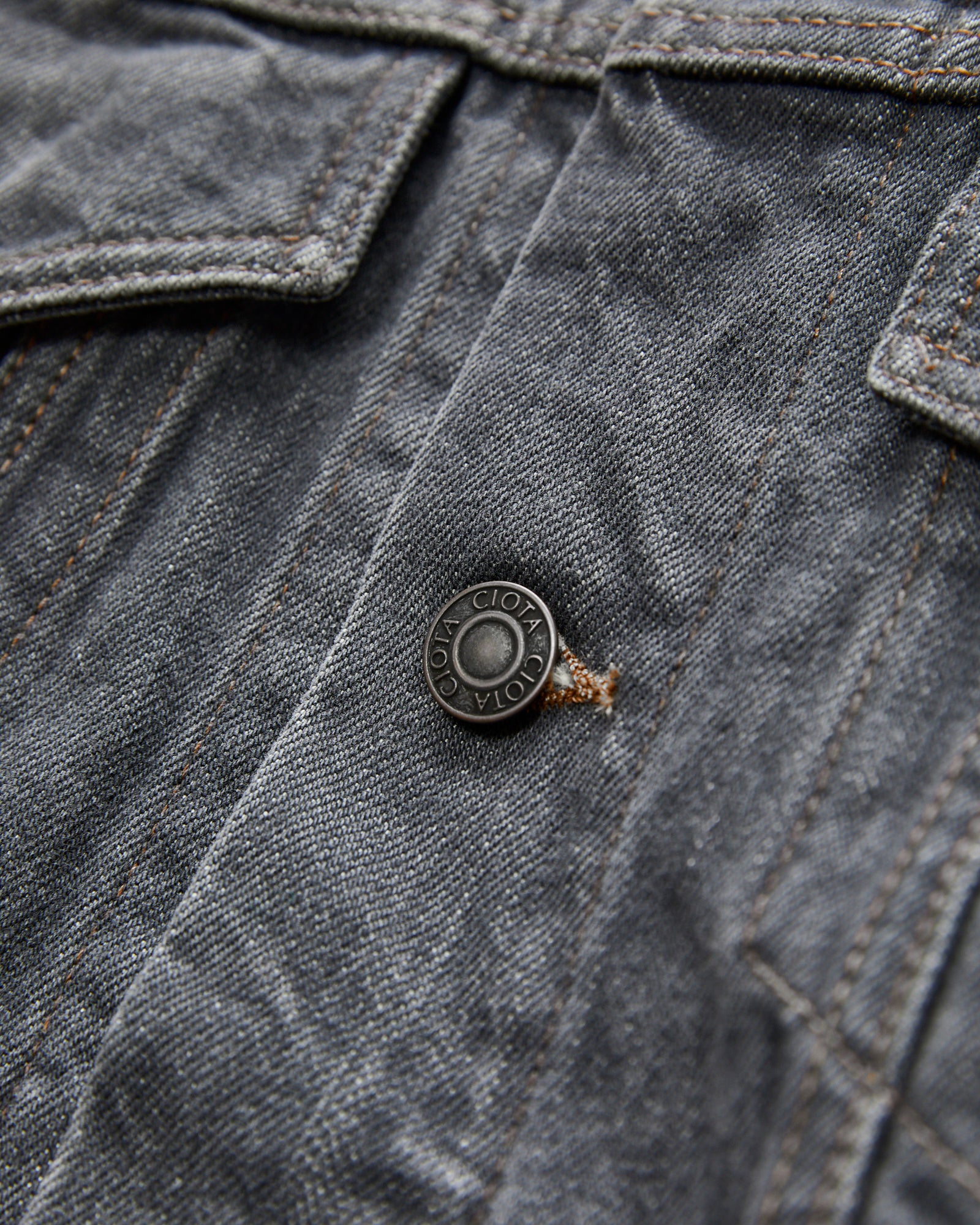 4 Pocket Denim Jacket in Medium Grey - Image 5