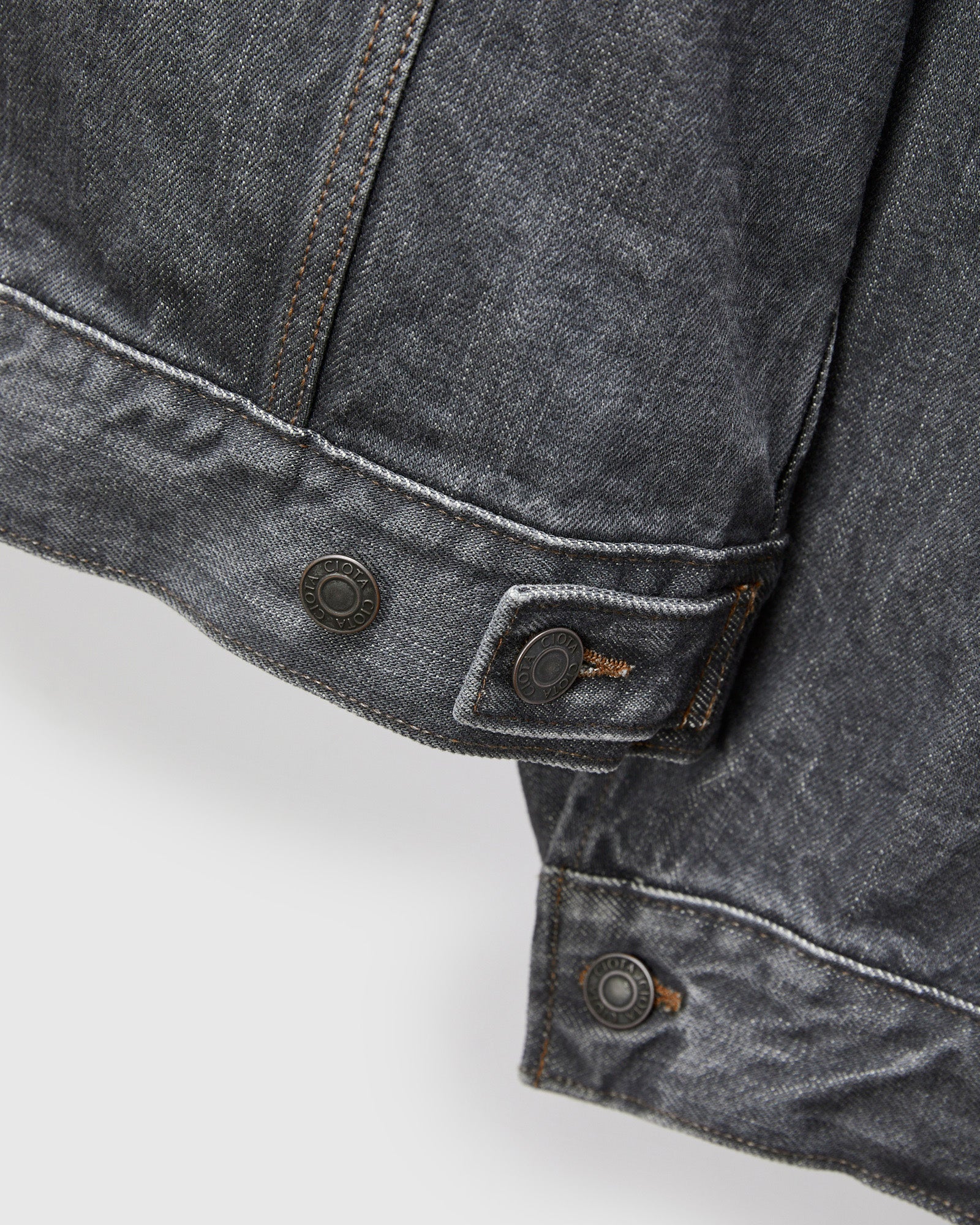 4 Pocket Denim Jacket in Medium Grey - Image 8