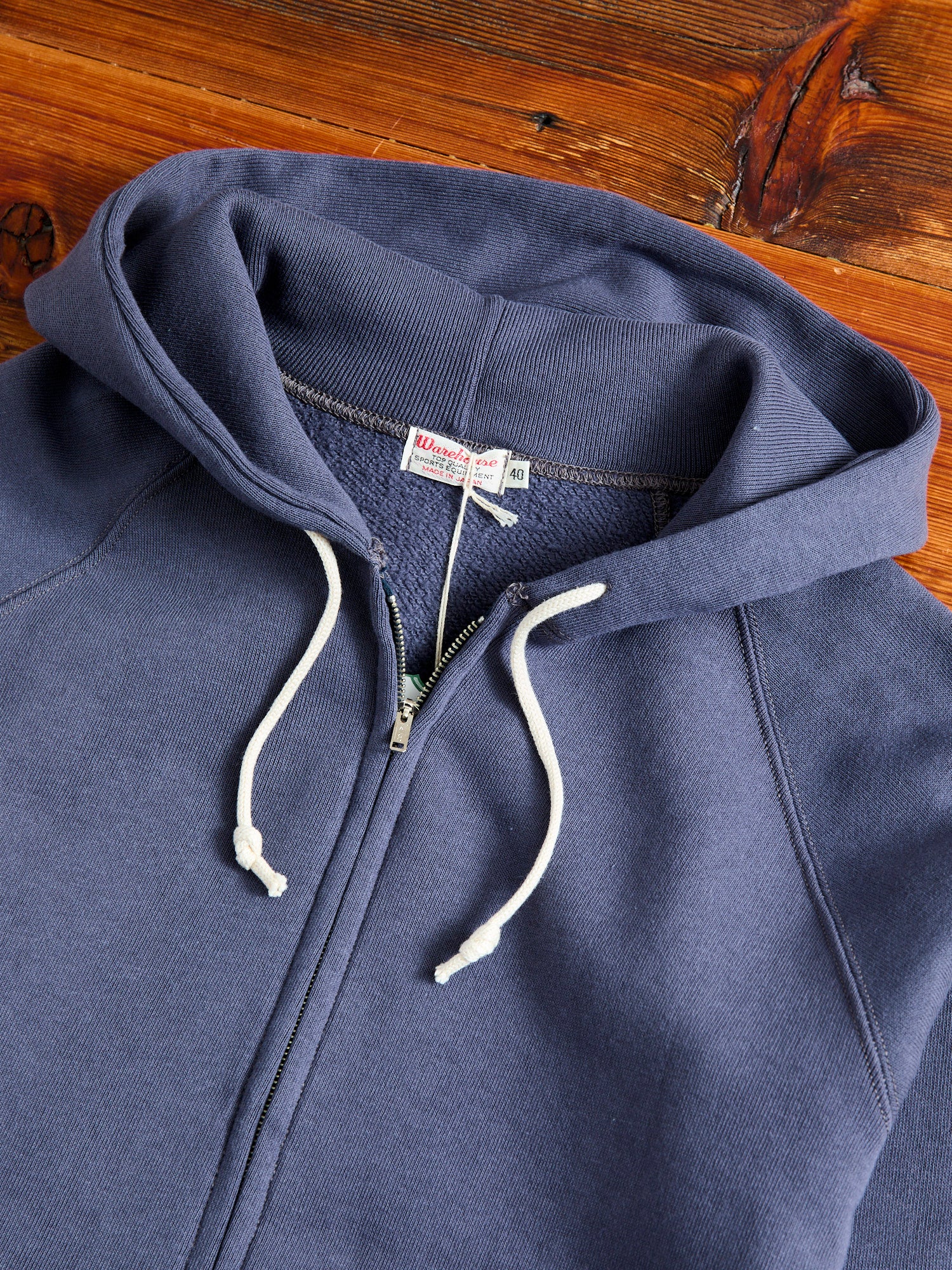 451 Loopwheel Zip Hoodie in Navy - Image 3