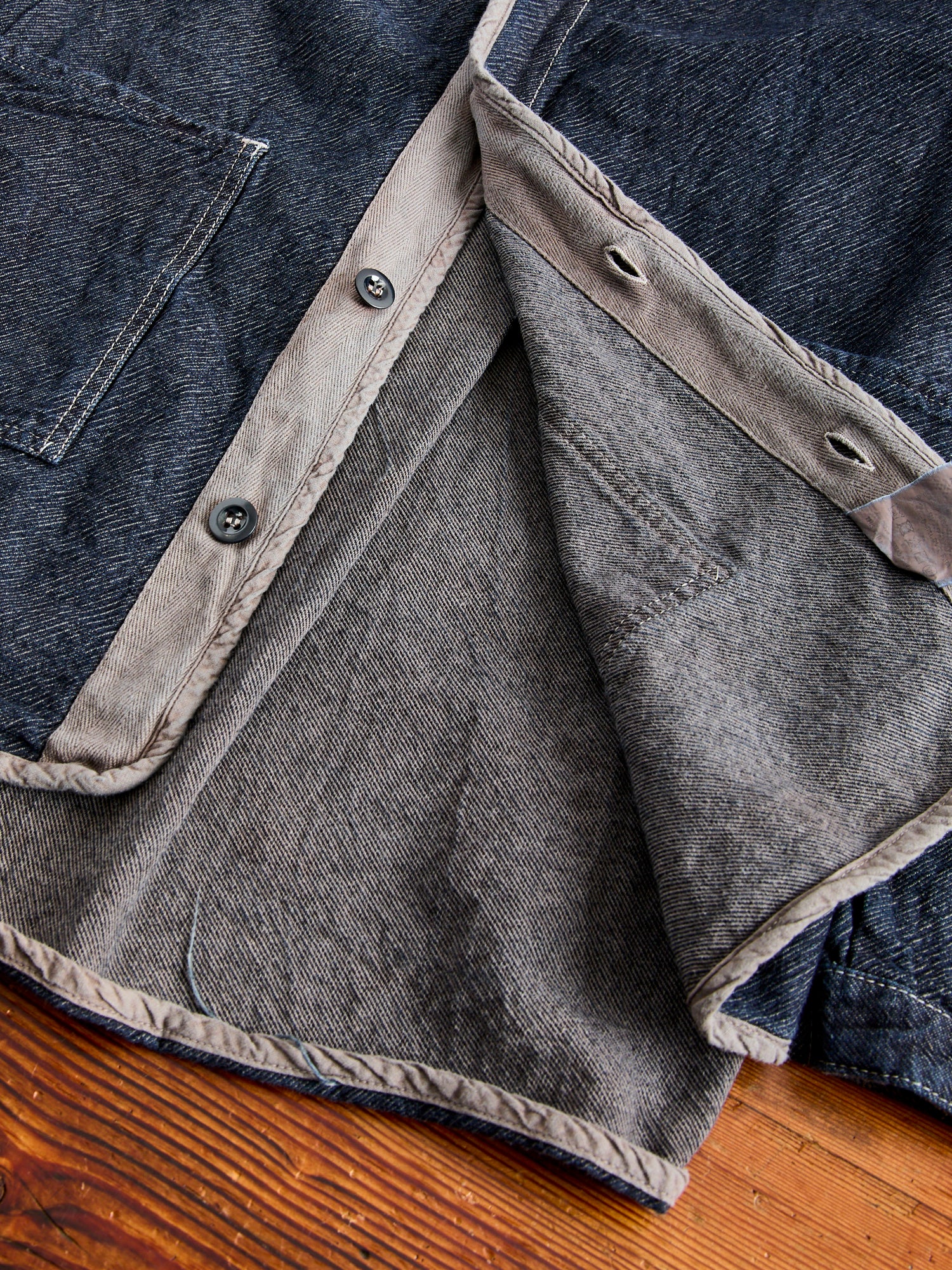 464 Webbing Fly Shirt in Saddened Wattle Denim - Image 8