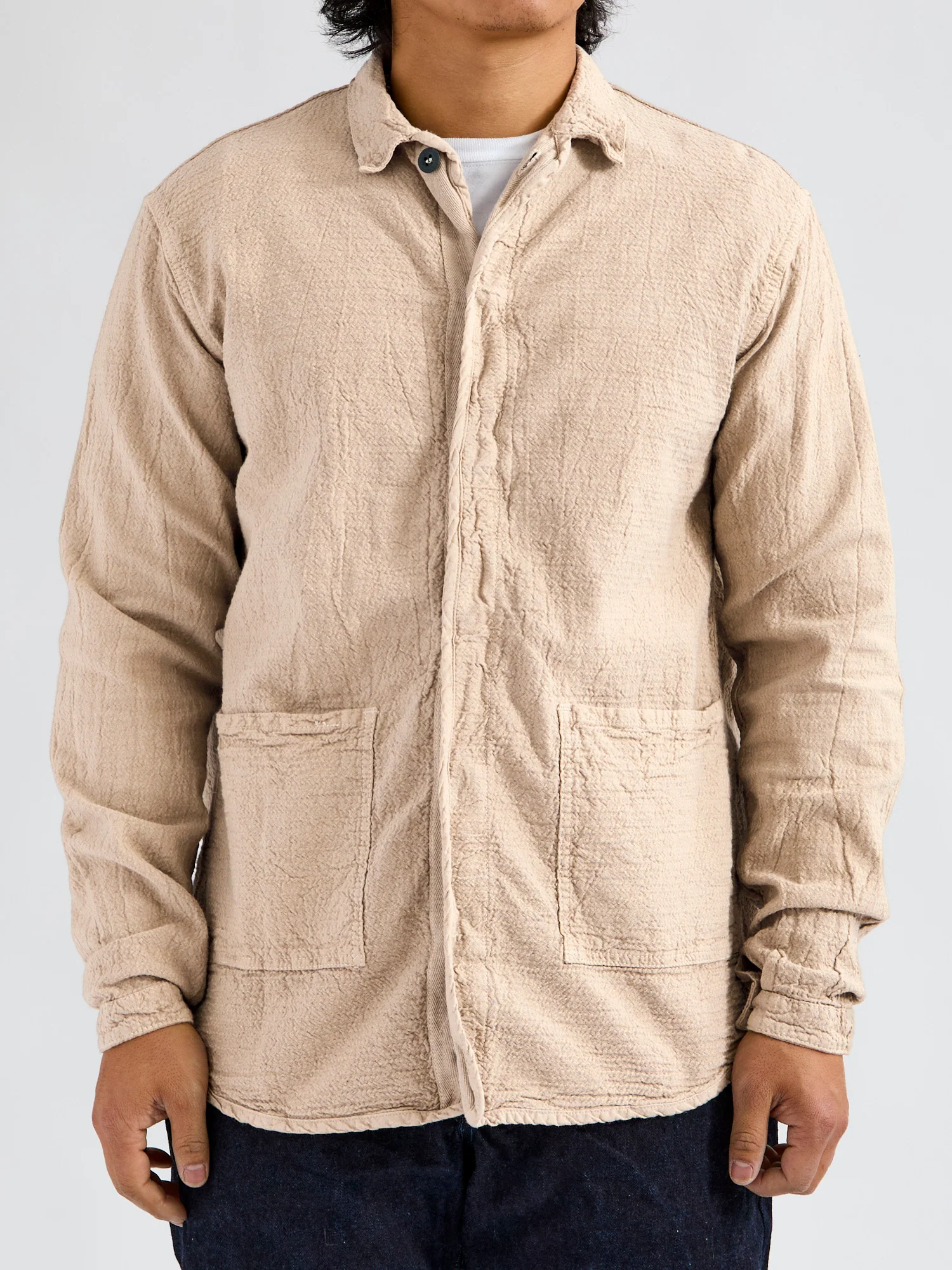 464 Webbing Fly Shirt in Coffee Wave Calico - Image 2
