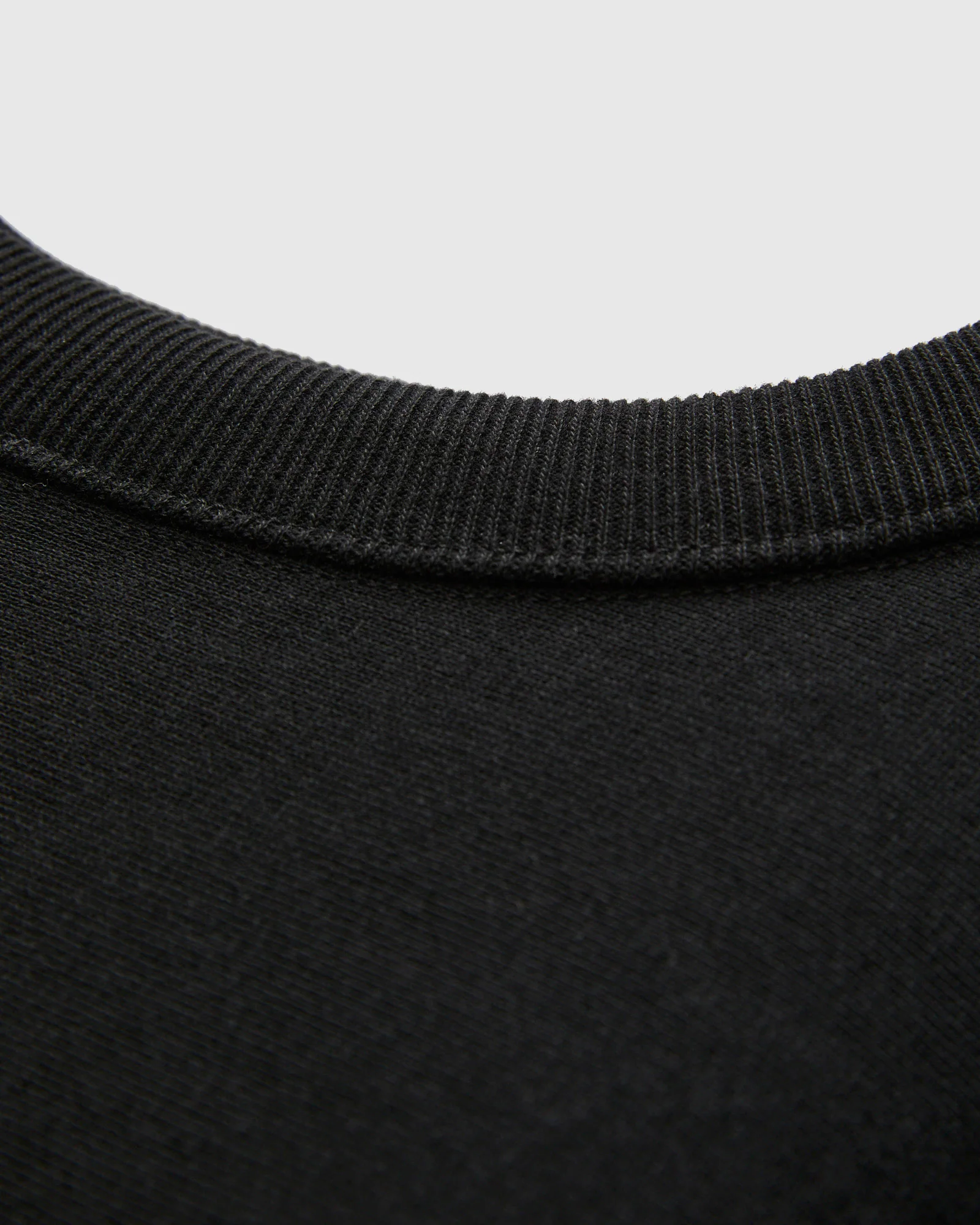 483 Reverse Weave Loopwheel Crewneck in Black - Image 5