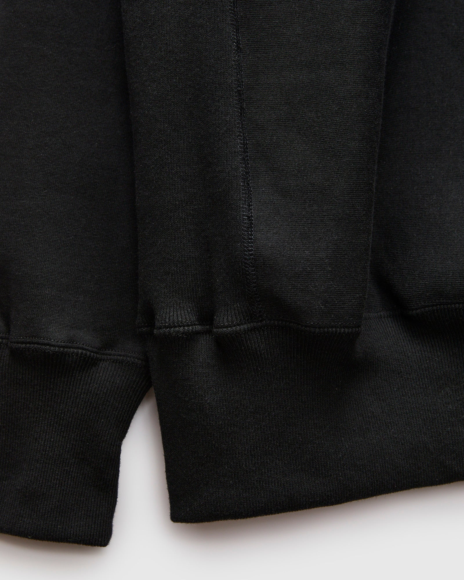 483 Reverse Weave Loopwheel Crewneck in Black - Image 7