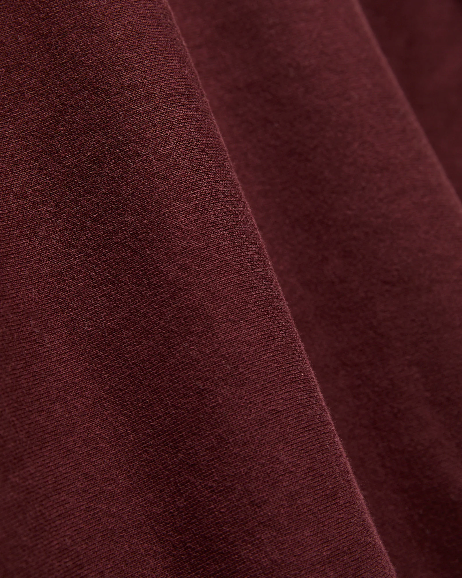 483 Reverse Weave Loopwheel Crewneck in Bordeaux - Image 2
