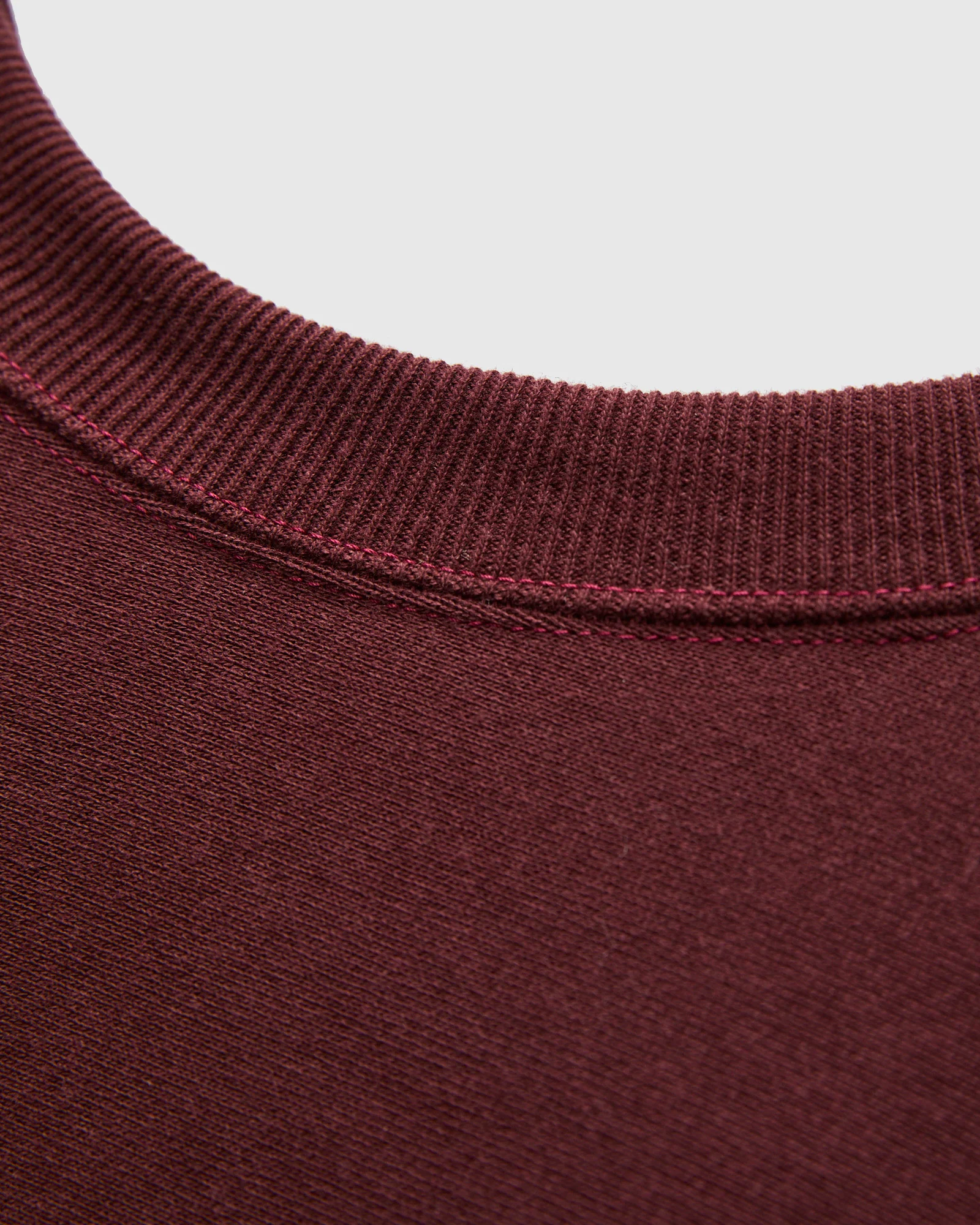 483 Reverse Weave Loopwheel Crewneck in Bordeaux - Image 5