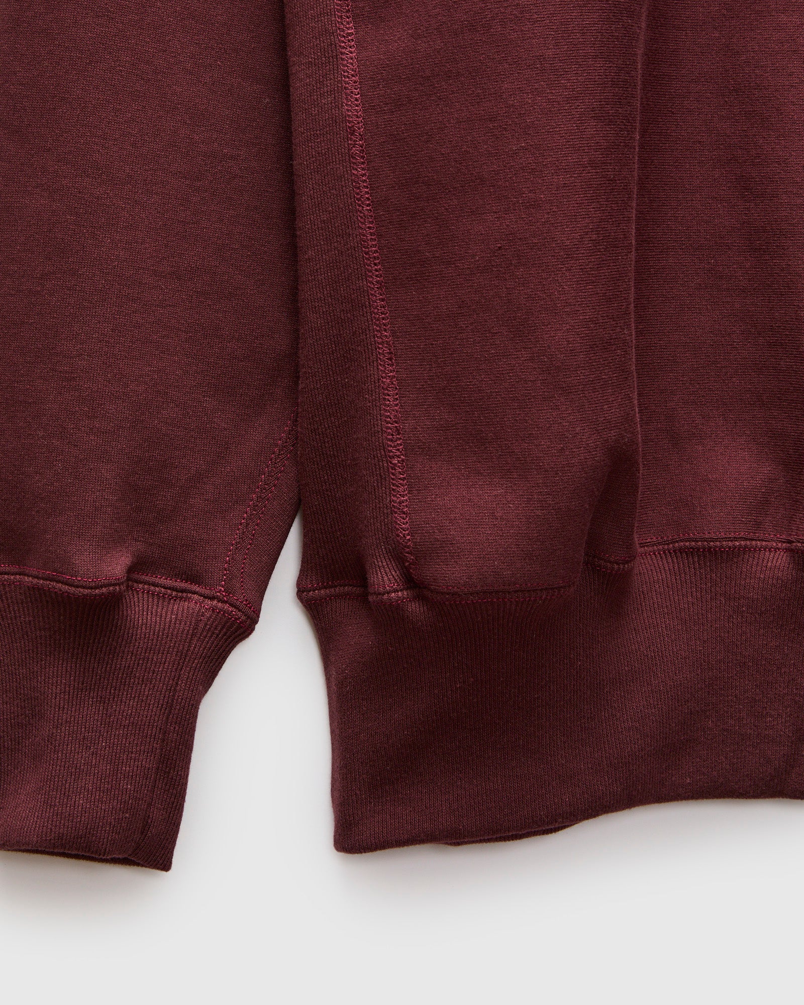 483 Reverse Weave Loopwheel Crewneck in Bordeaux - Image 7