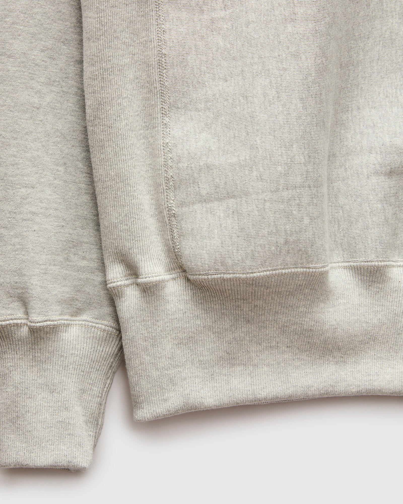 483 Reverse Weave Loopwheel Crewneck in Heather Grey - Image 7