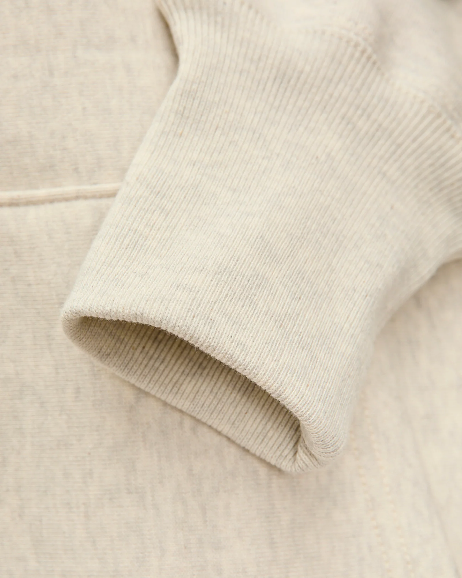 487 Reverse Weave Loopwheel Zip Hoodie in Oatmeal - Image 6