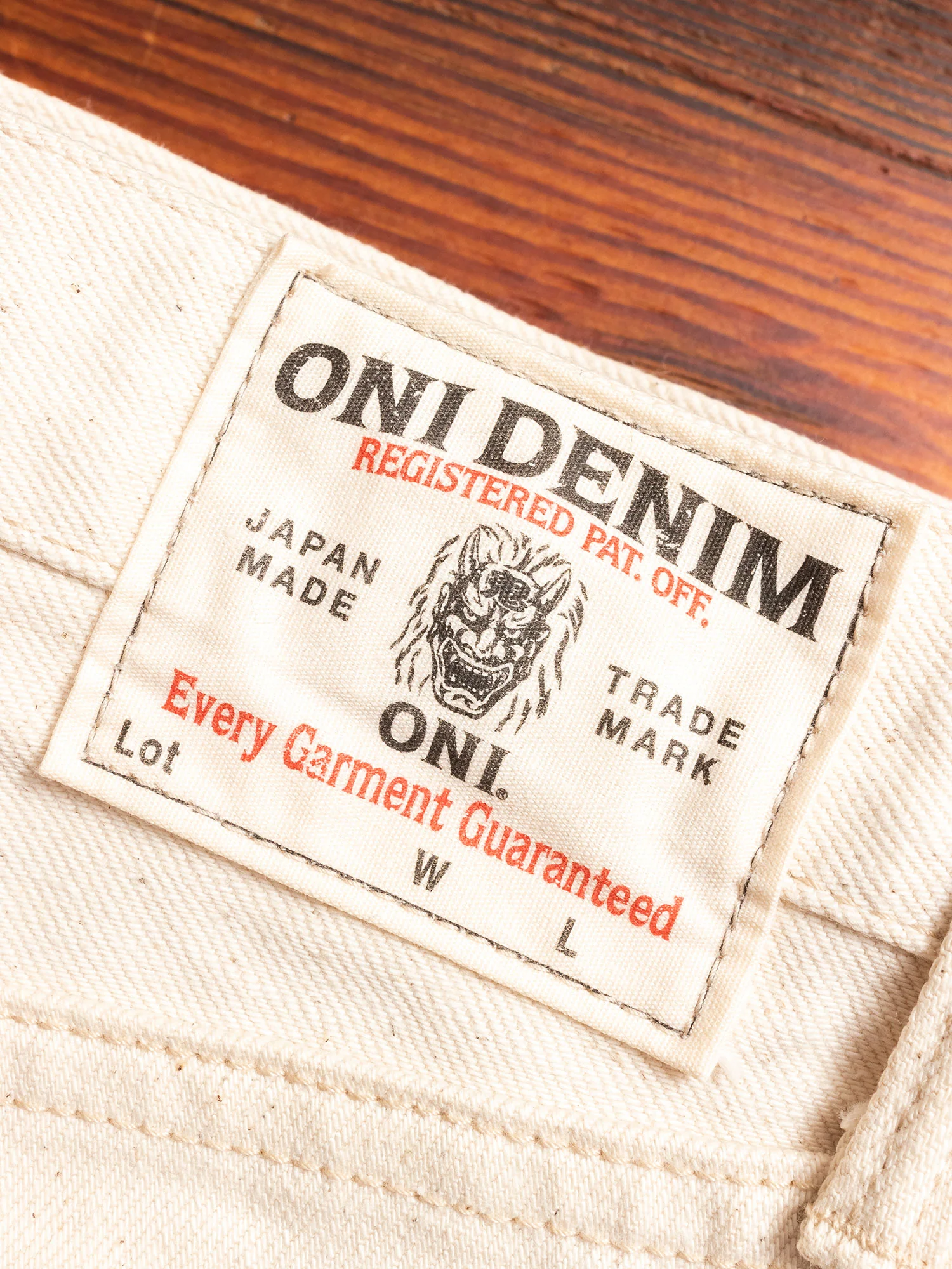 546-OGW "Organic Cotton White" 14oz Selvedge Denim - Slim Straight Fit - Image 3