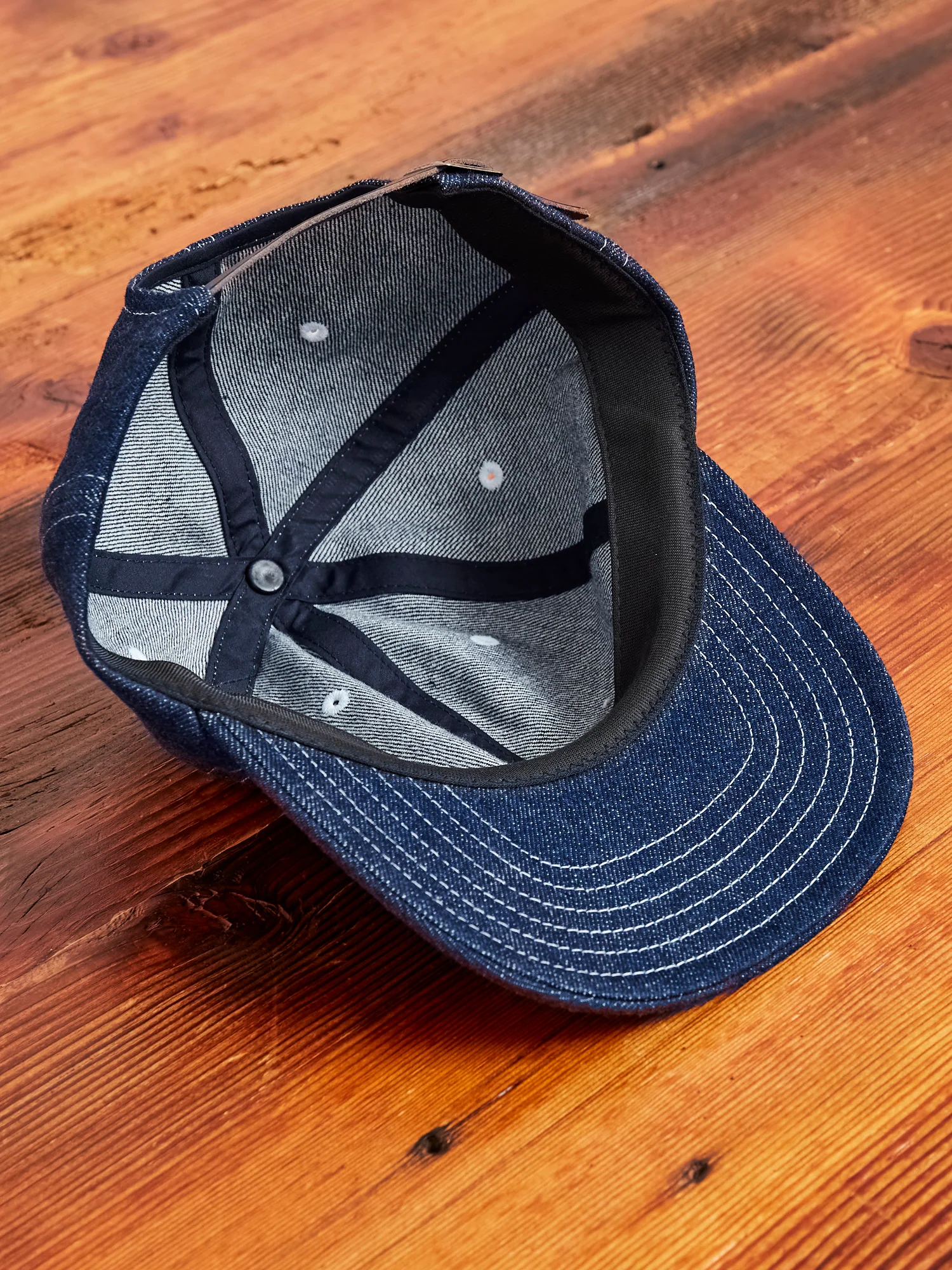 6-Panel Denim Cap in Indigo - Image 8