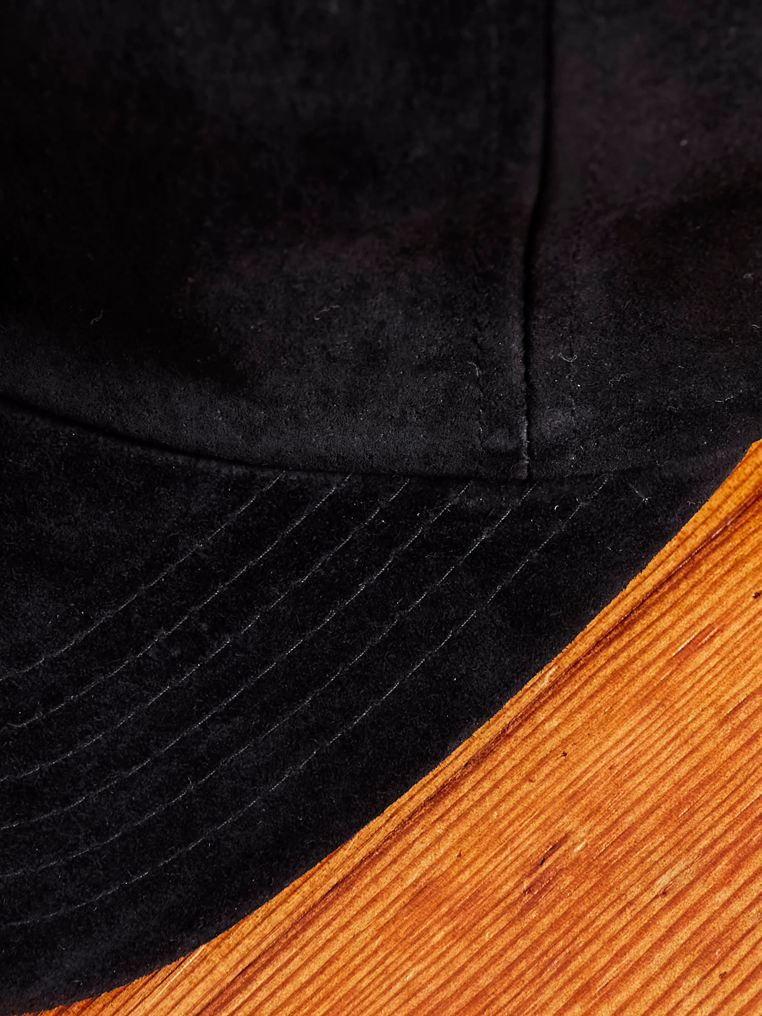 6-Panel Suede Cap in Black - Image 6