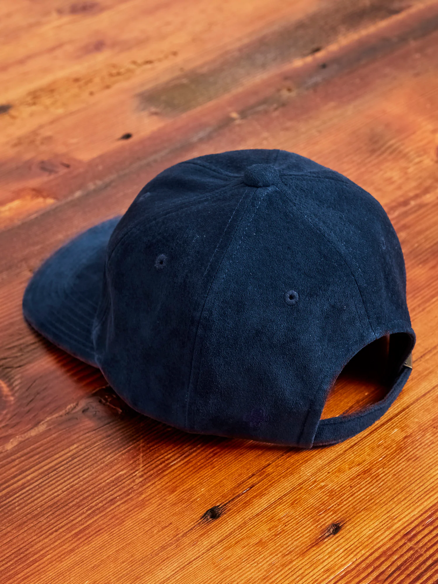 6-Panel Suede Cap in Navy - Image 2