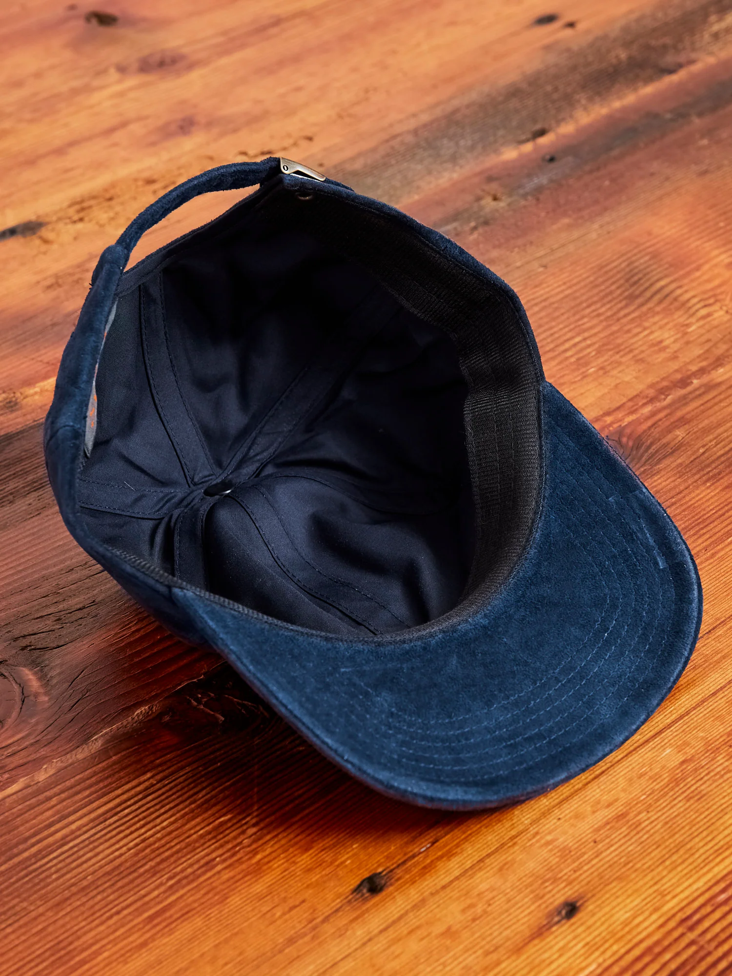 6-Panel Suede Cap in Navy - Image 8