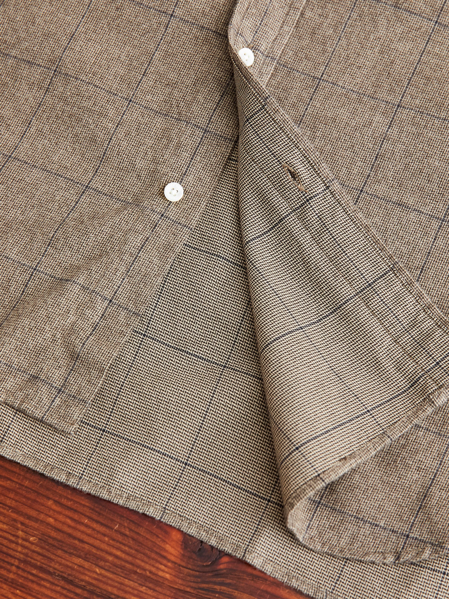 Shaggy Check Button-Down Shirt in Brown - Image 7