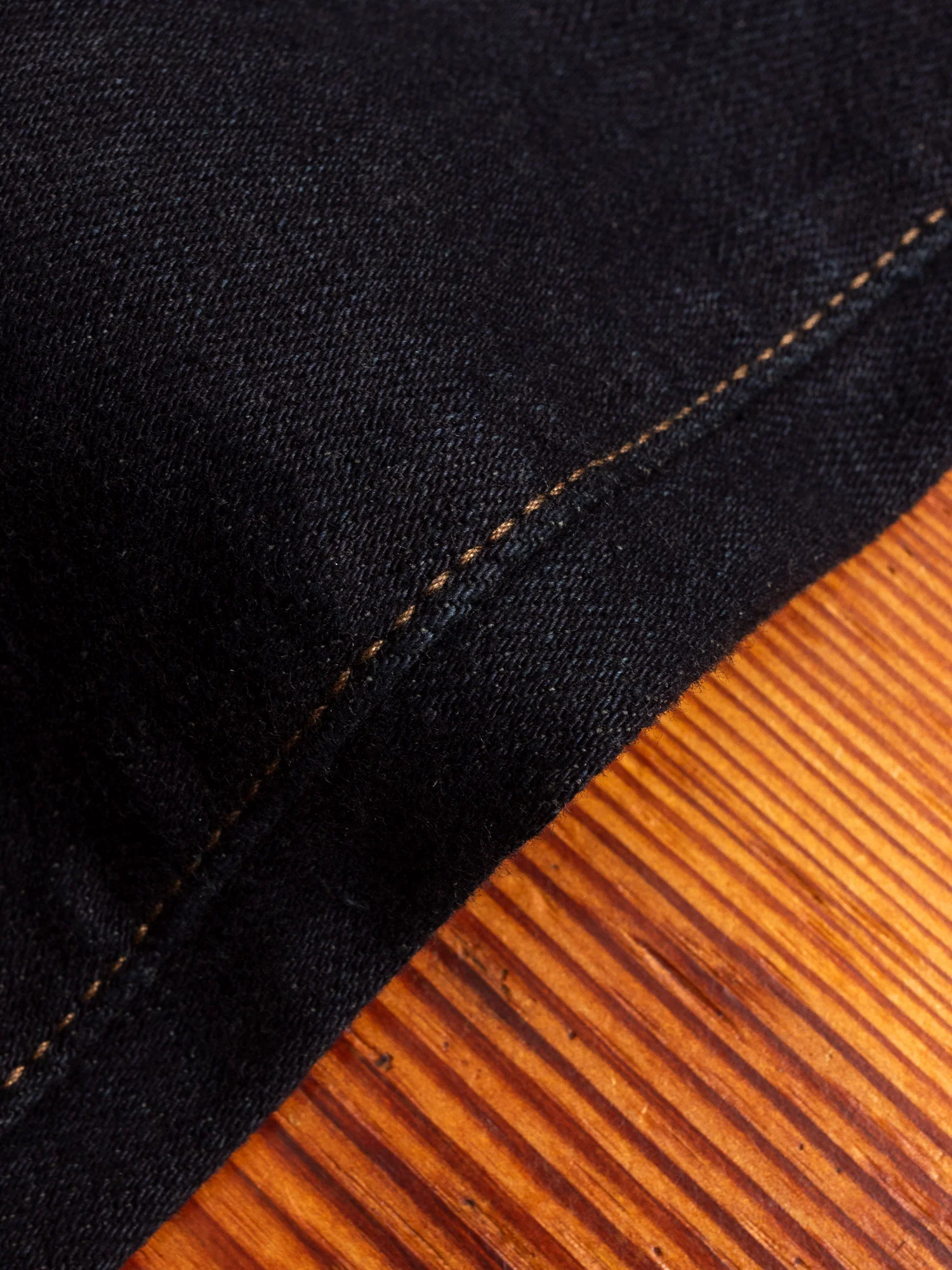 665S-DGY "Charcoal Overdye" 15oz Stretch Selvedge Denim - Relaxed Tapered Fit - Image 8