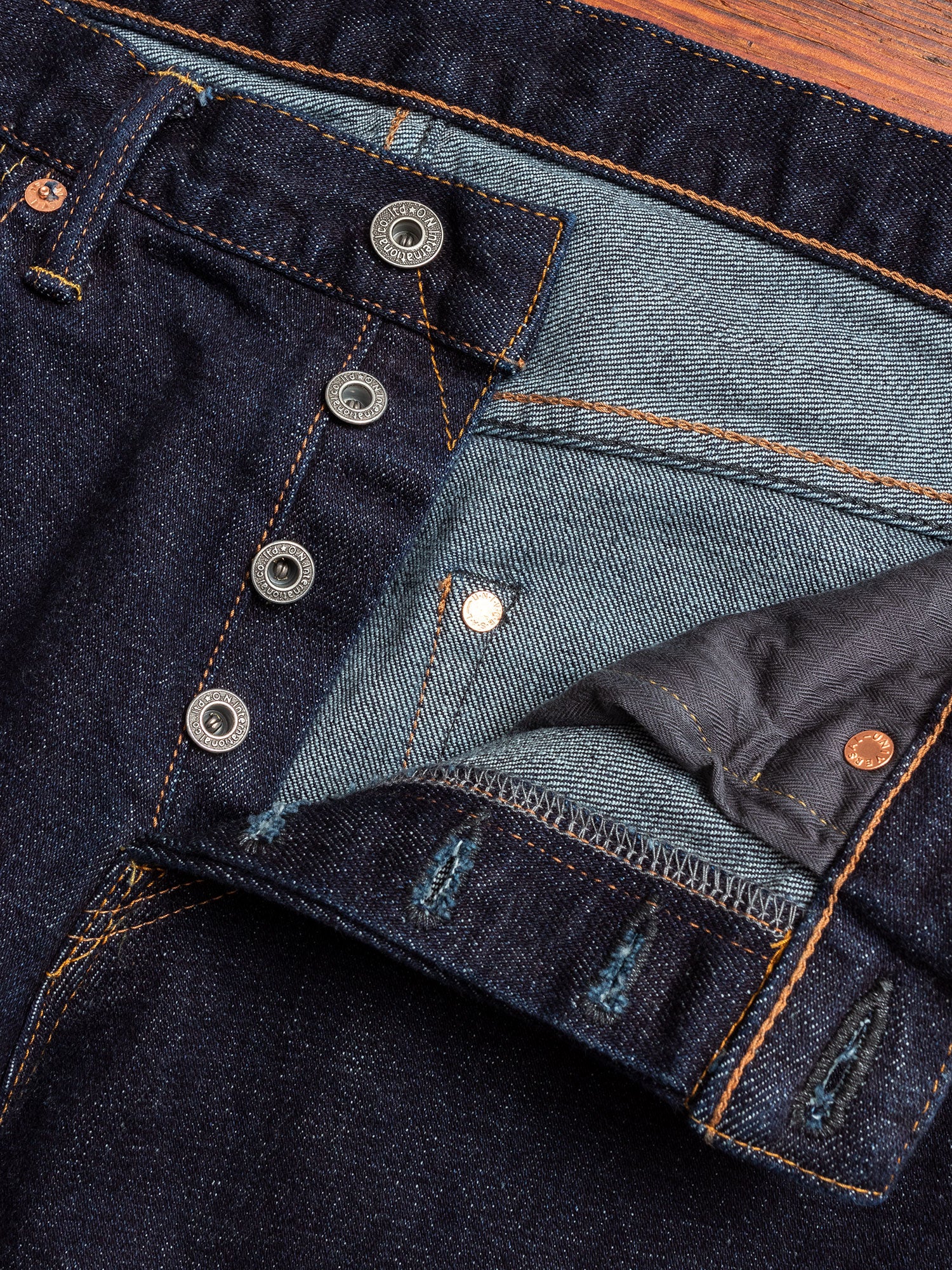 665S-LGY "Grey Overdye" 15oz Stretch Selvedge Denim - Relaxed Tapered Fit - Image 6