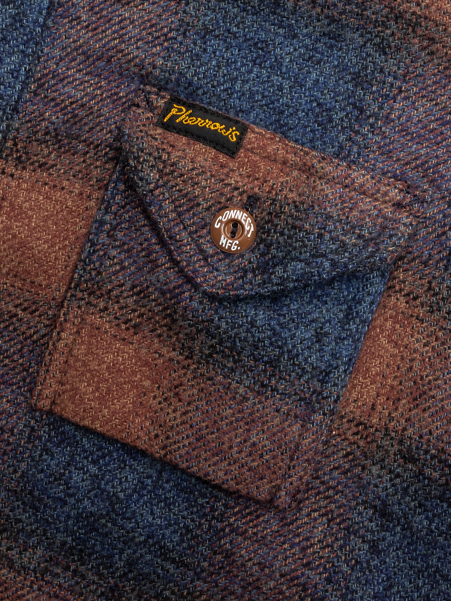 750WS Heavy Flannel Shirt in Navy - Image 3