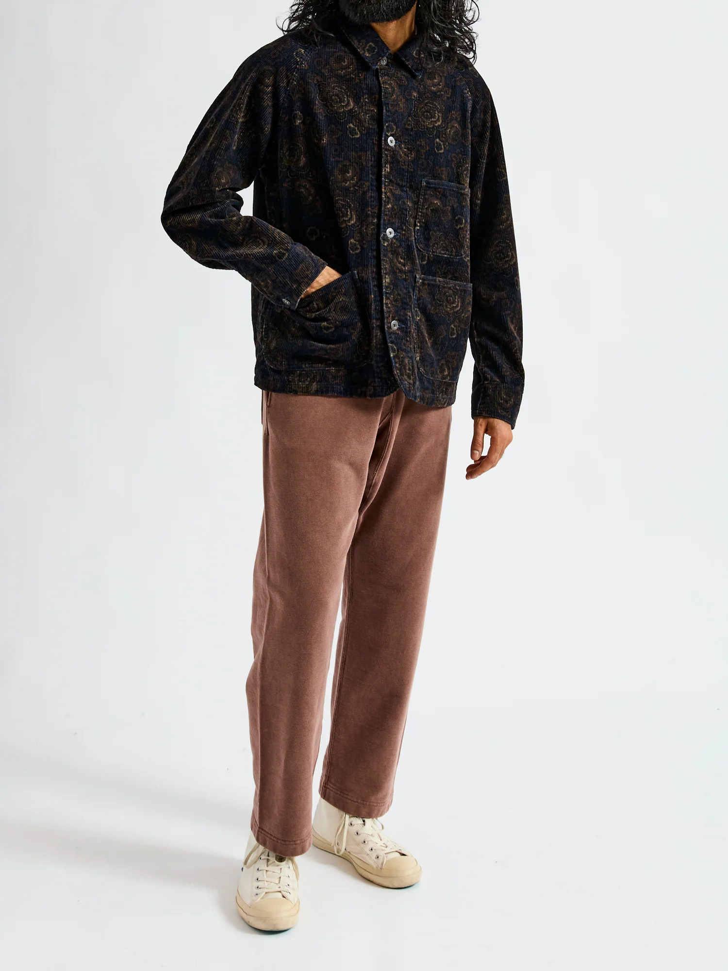 8W Printed Corduroy Engineer Jacket in Black - Image 10