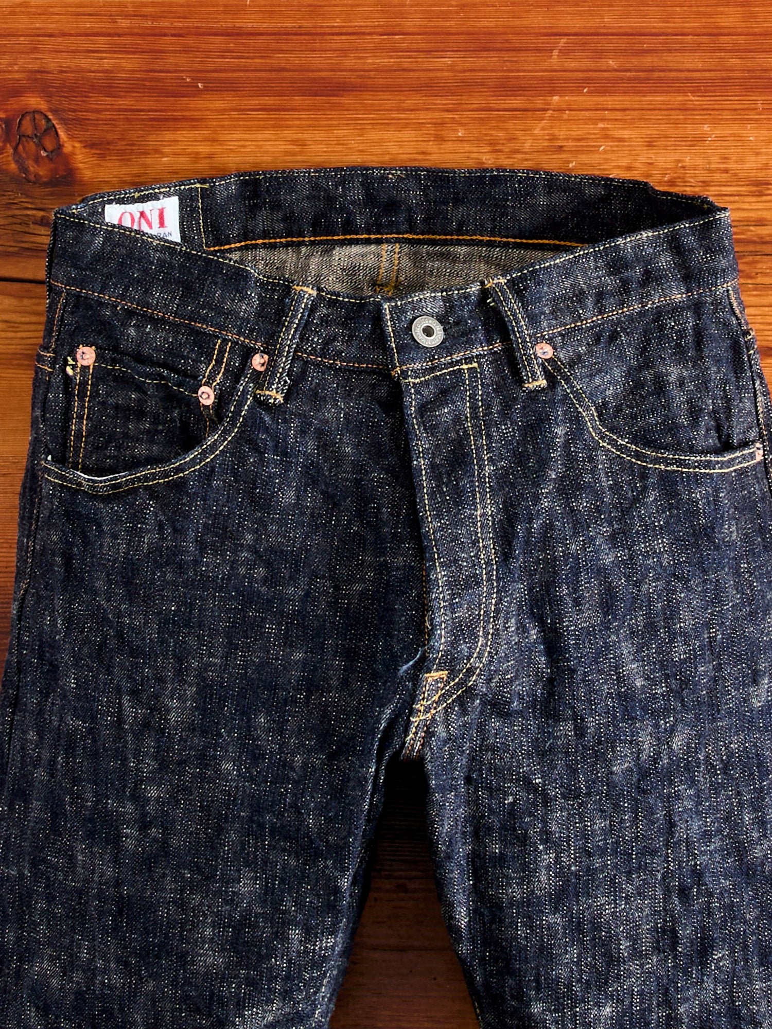 902 "Kasuri" 17oz Slub Selvedge Denim - High Tapered Fit - Image 6