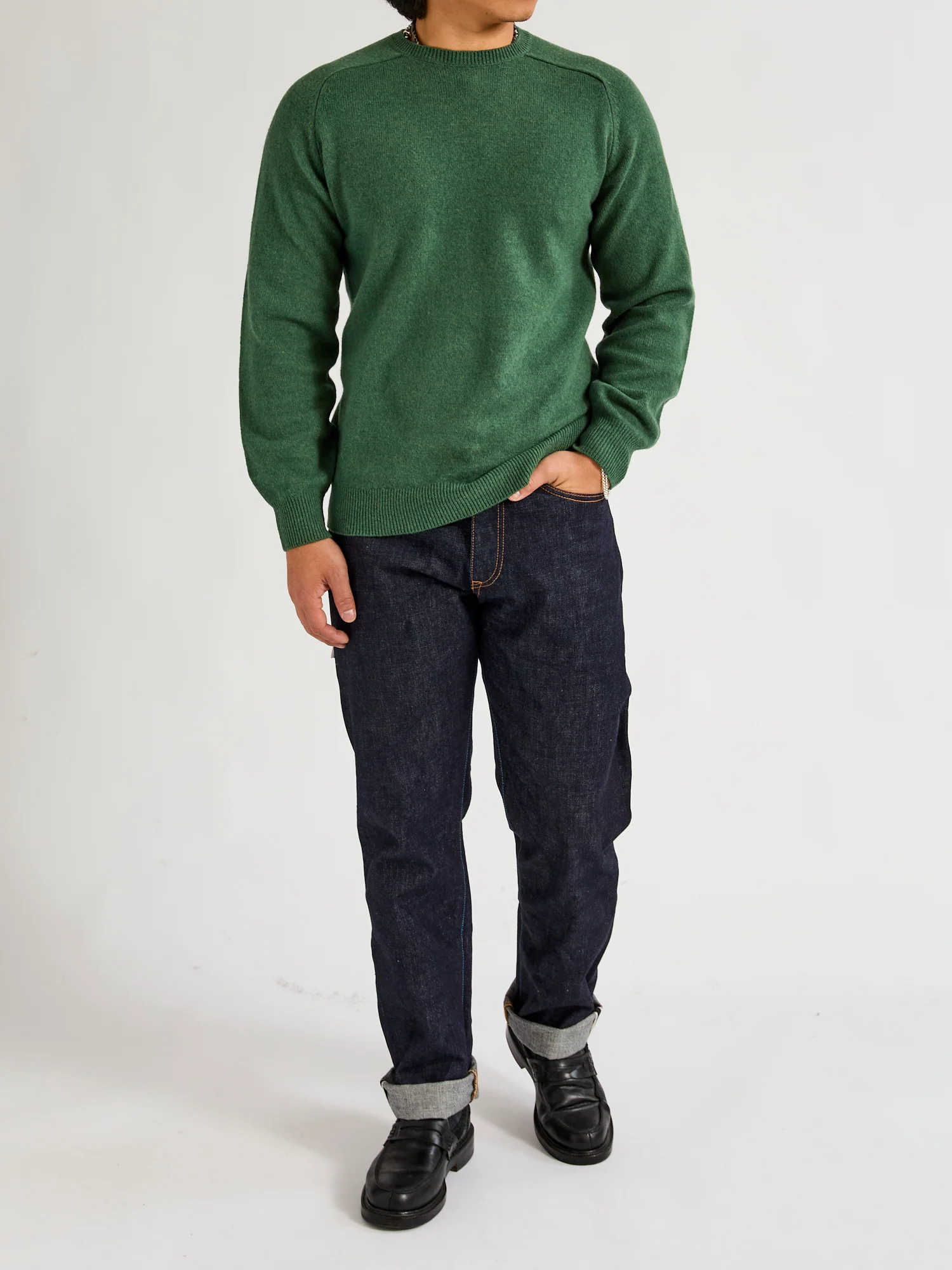 9G Crewneck Knit Sweater in Green - Image 8
