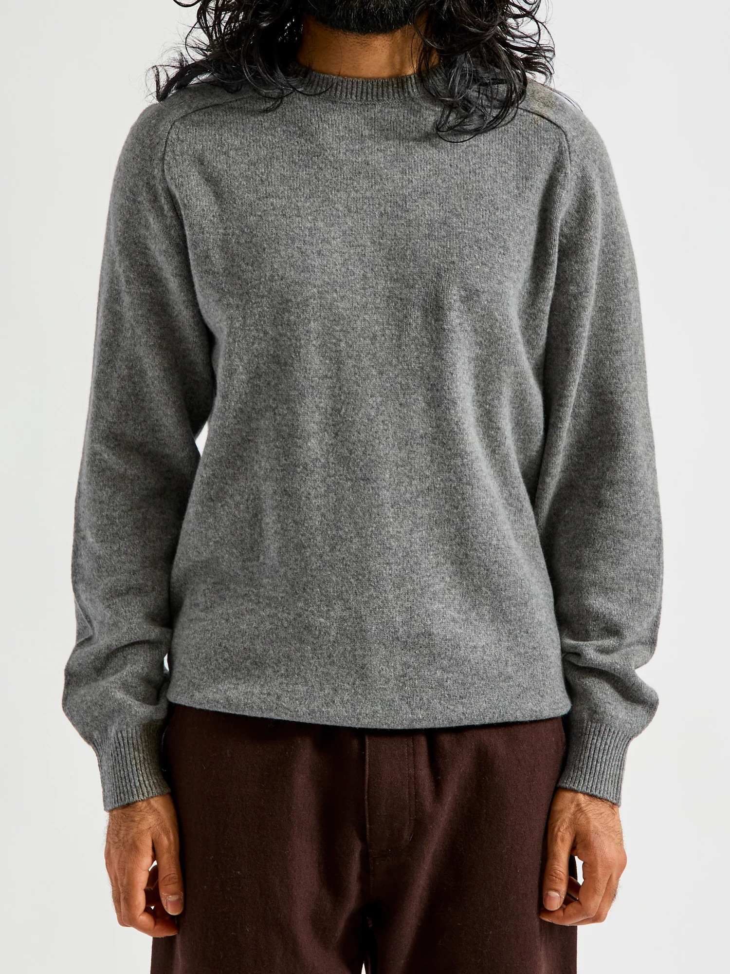 9G Crewneck Knit Sweater in Grey - Image 2