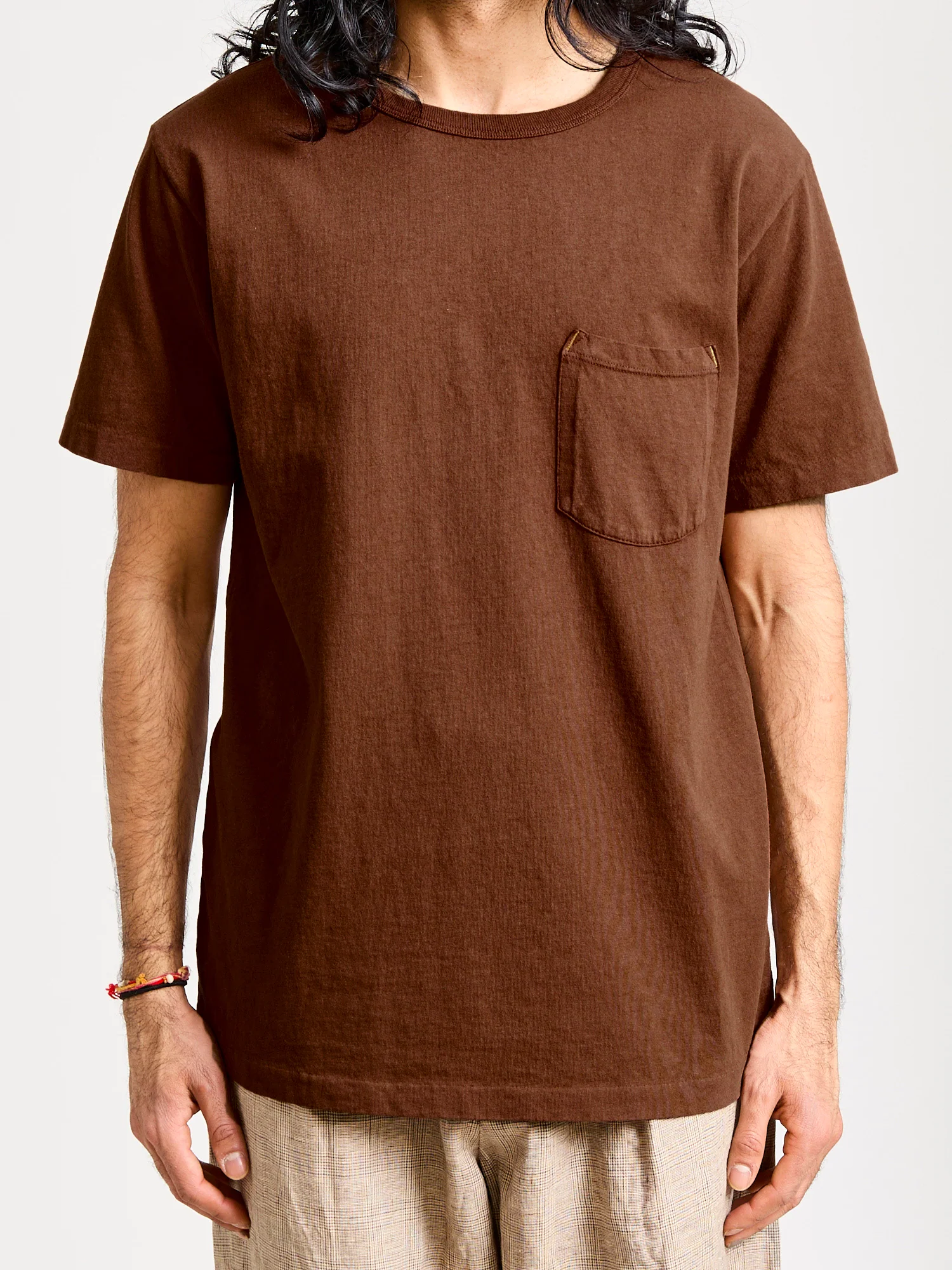 9oz Pocket T-Shirt in Chocolate - Image 2