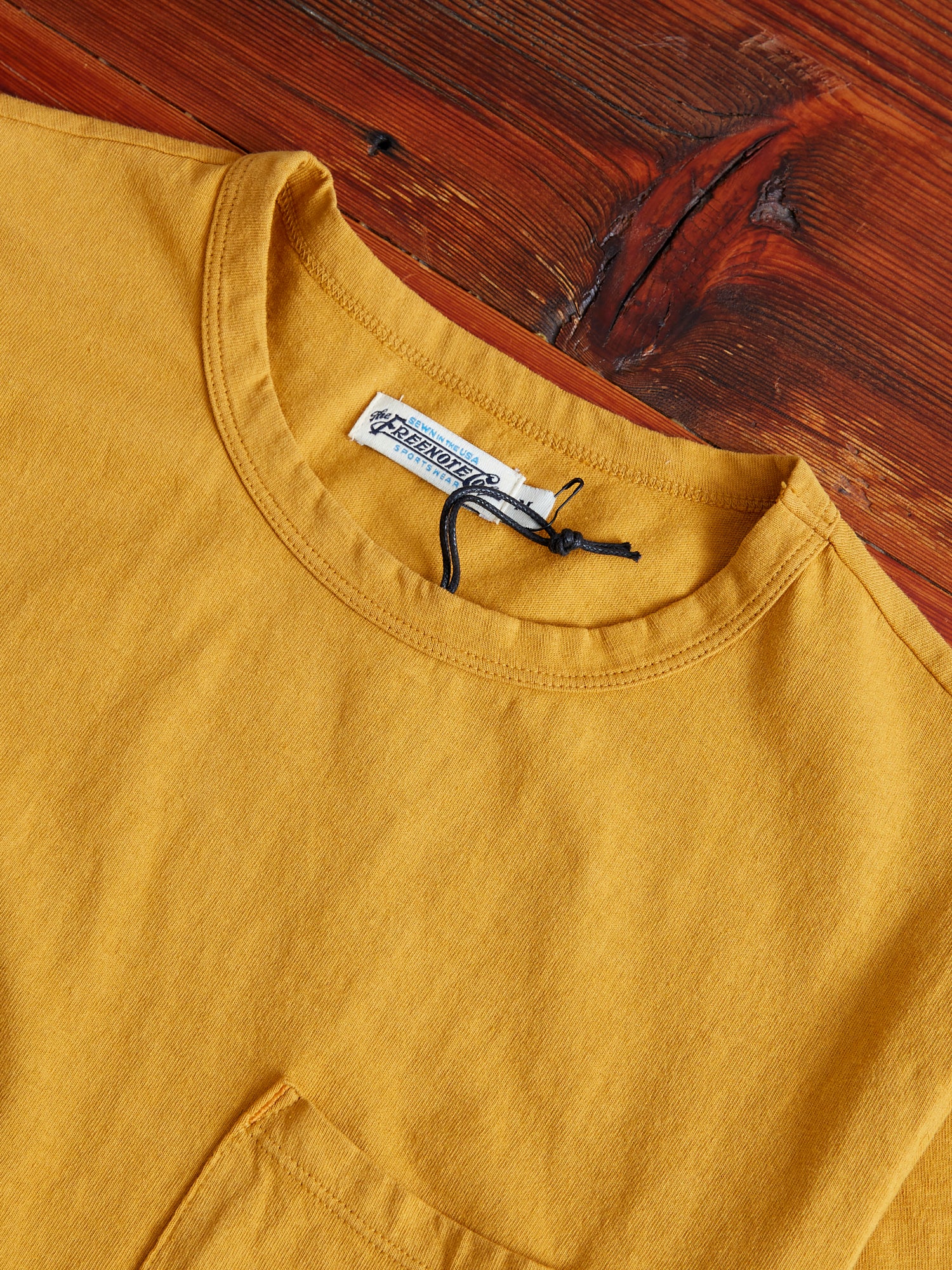 9oz Pocket T-Shirt in Mustard - Image 2