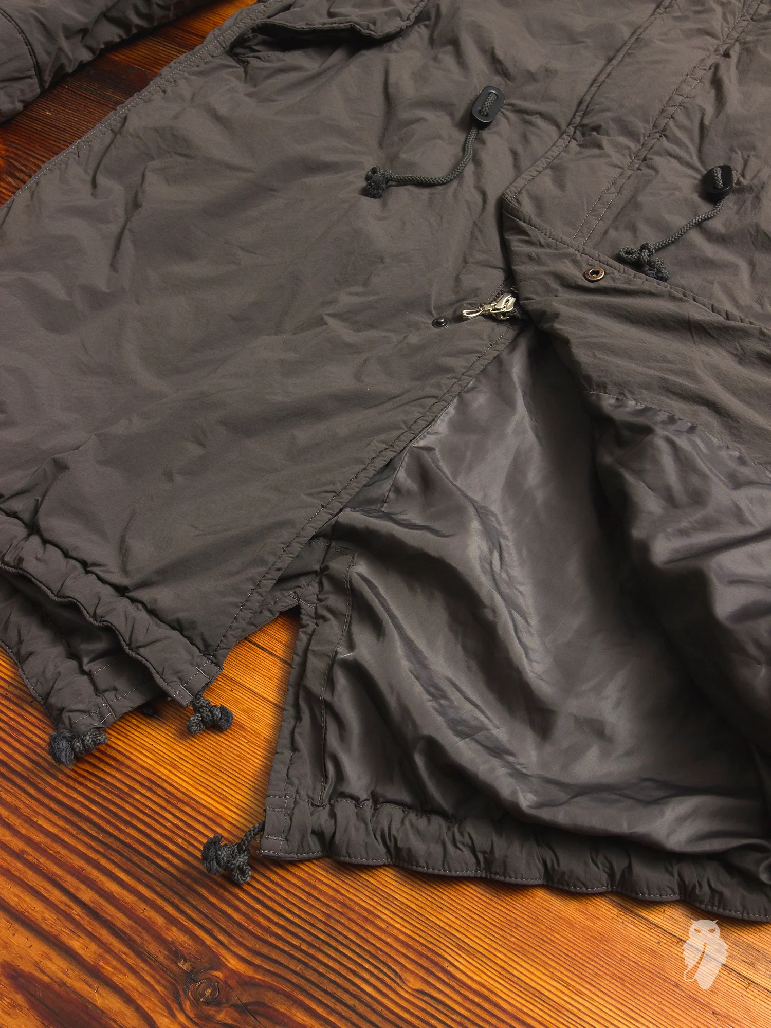 Taffeta M-65 Mods Coat in Khaki Grey - Image 9