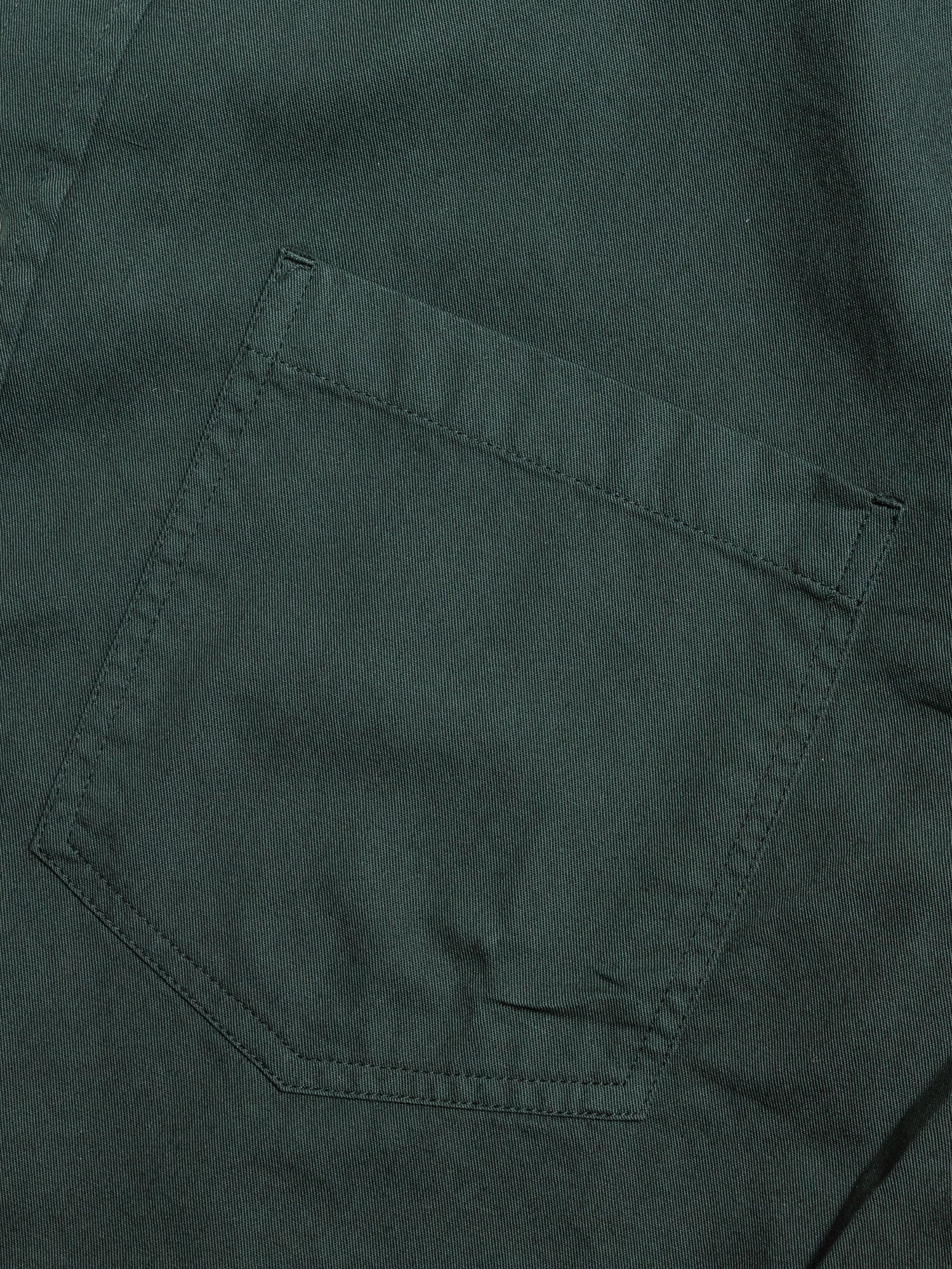 Anton Light Twill Shirt in Deep Sea Green - Image 3