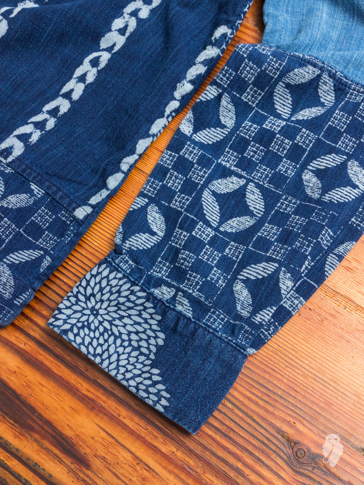 "Arts & Crafts" Haori Shirt in Indigo - Image 5