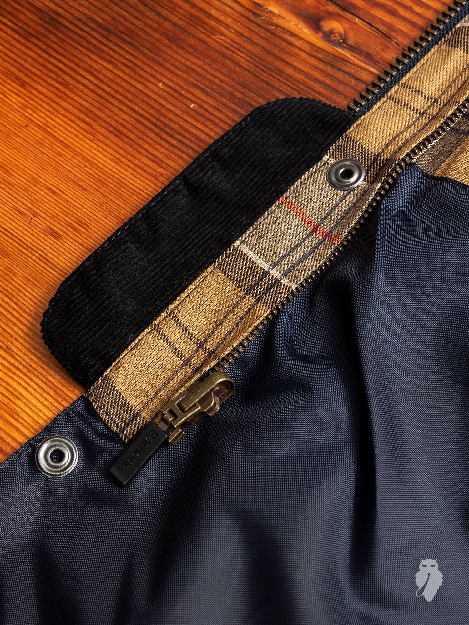 "Ashby" Wax Jacket in Navy - Image 14