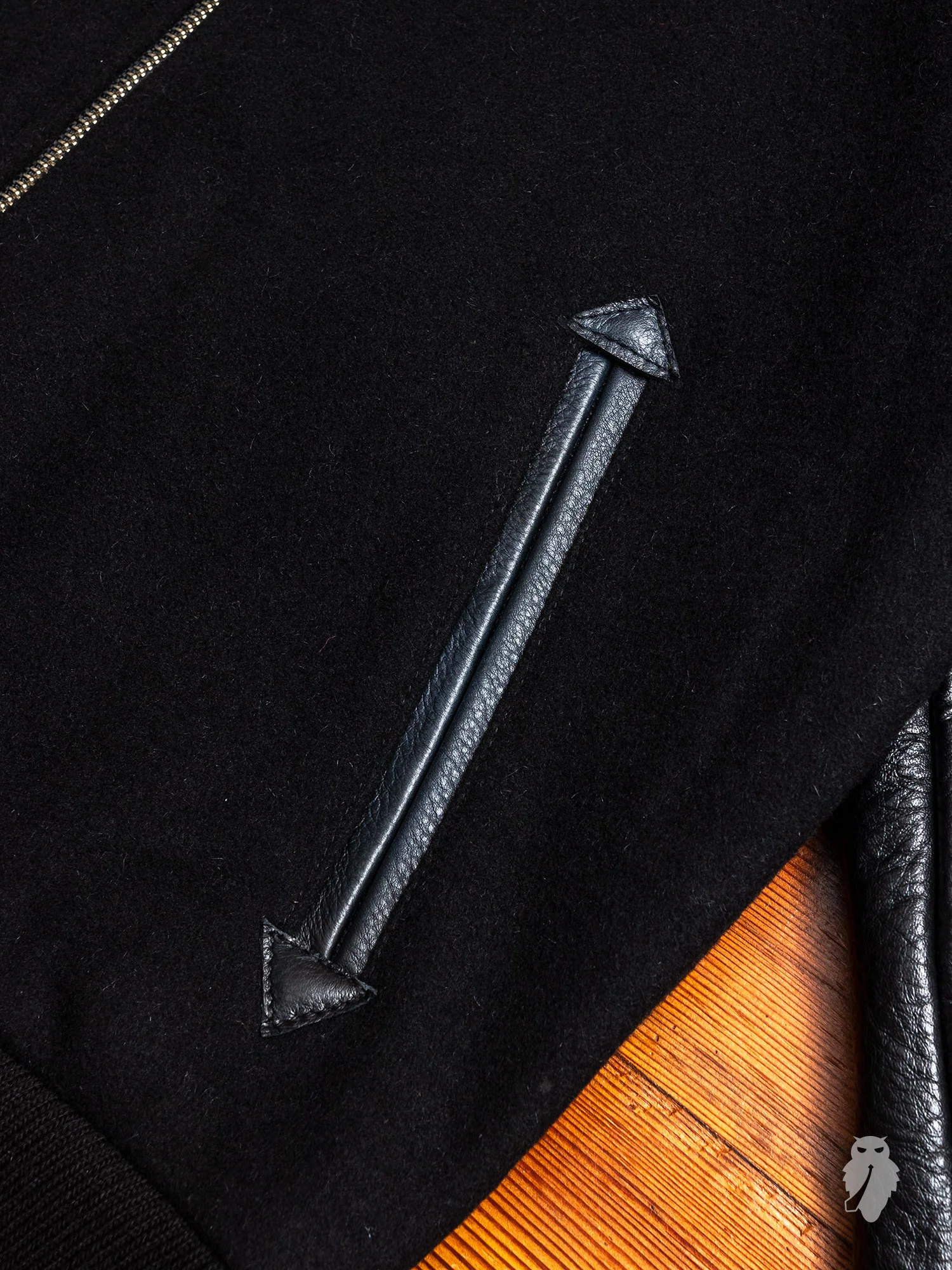 Aviator Jacket in Double Black - Image 7