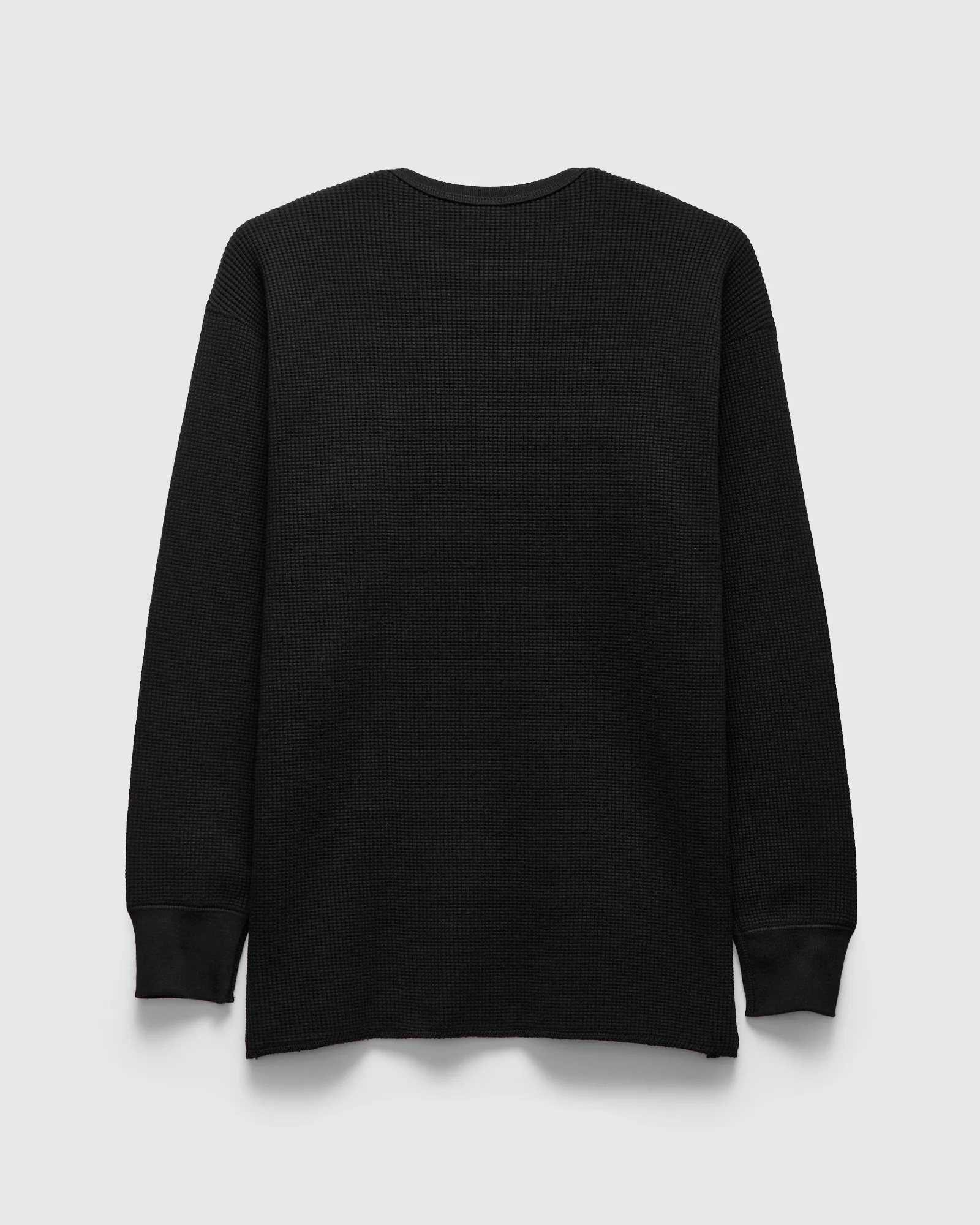 Ball Park Waffle Thermal Shirt in Black - Image 3