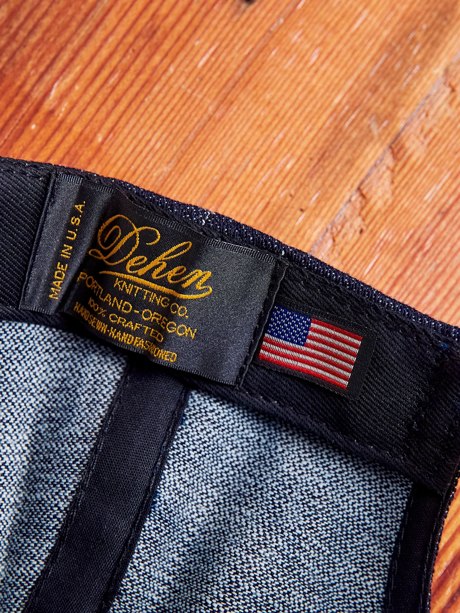 Baseball Hat in Indigo Denim Fawn Corduroy - Image 5