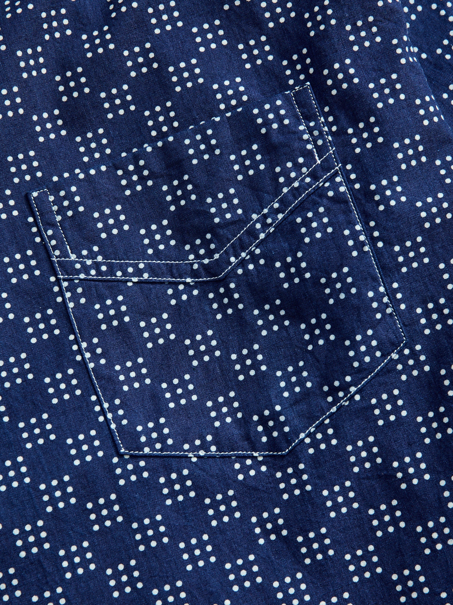 Bassen Hawaiian Shirt in Indigo Dot - Image 5