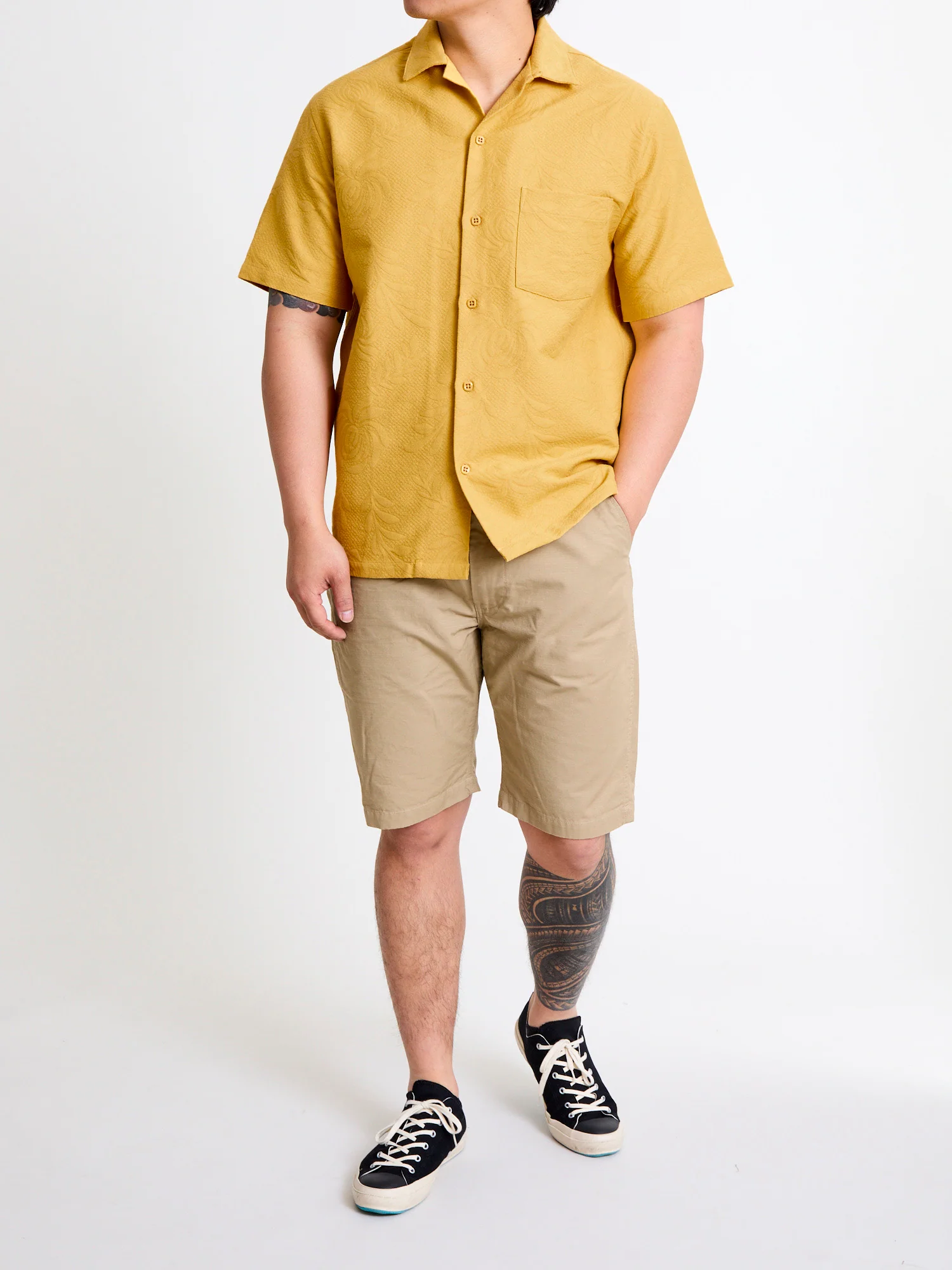 Beach Resort Button-Up Shirt in Coral - Image 10